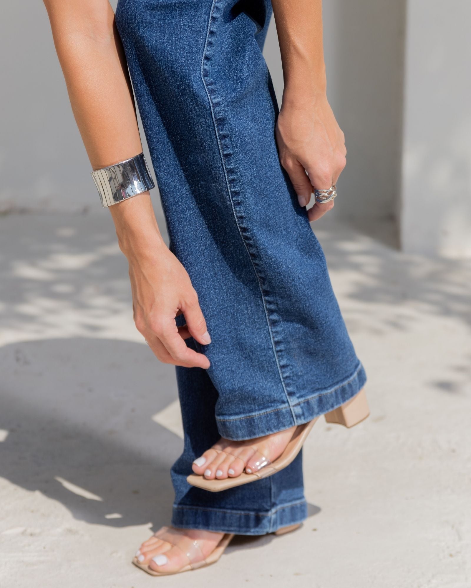 Calça Wide Leg com Cós Largo