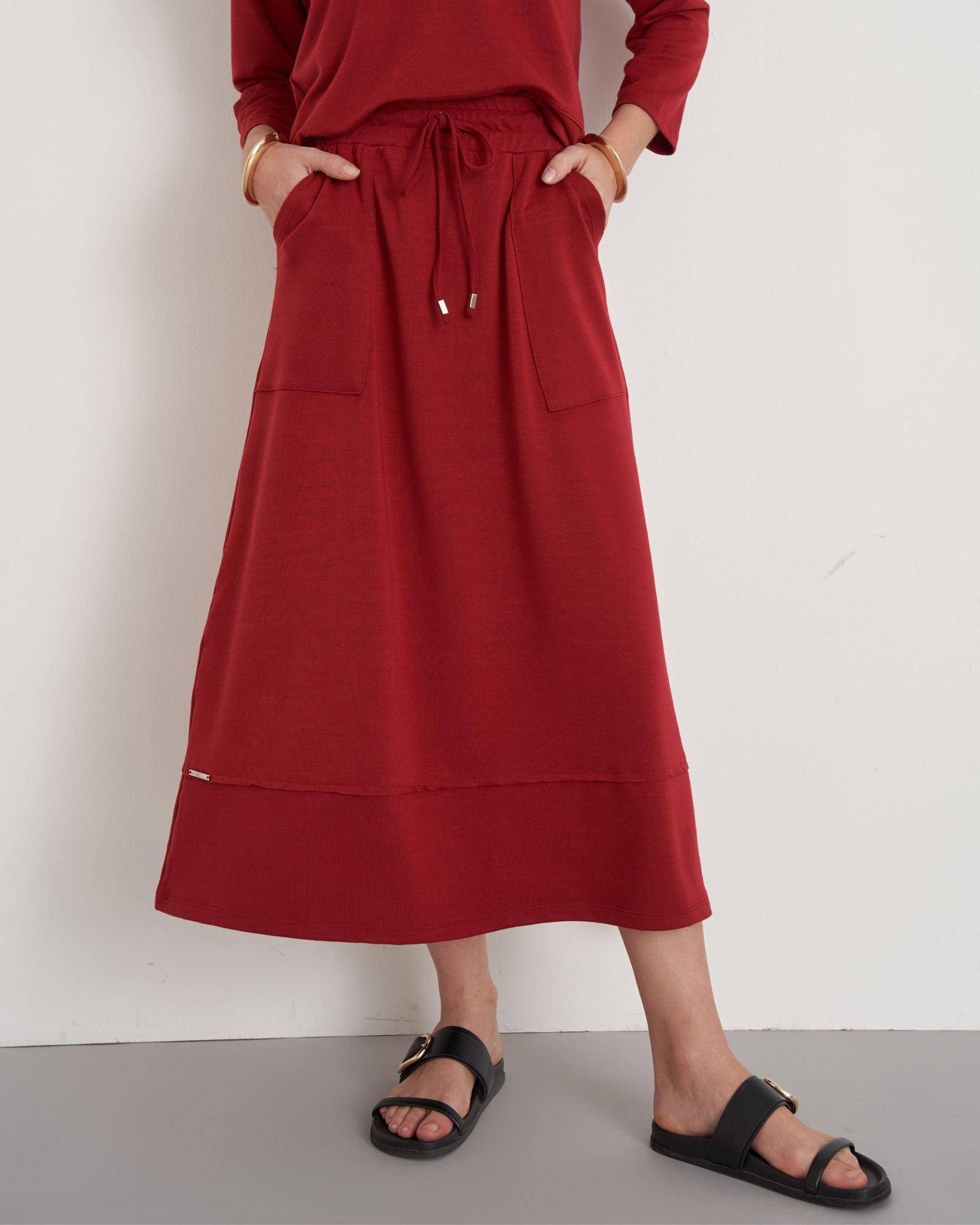 Conjunto Malha Blusa Barra Larga