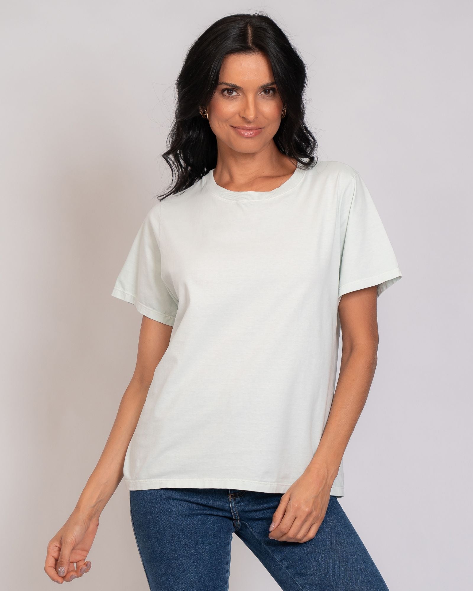 T-shirt Básica com Lavagem Estonada