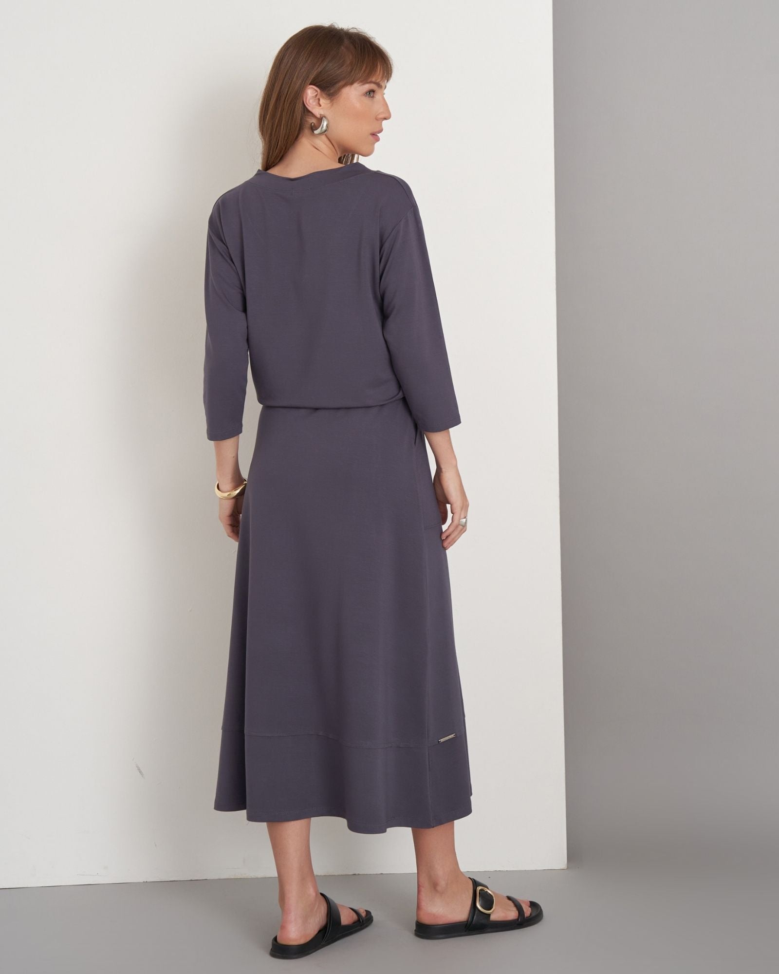 Conjunto Malha Blusa Barra Larga