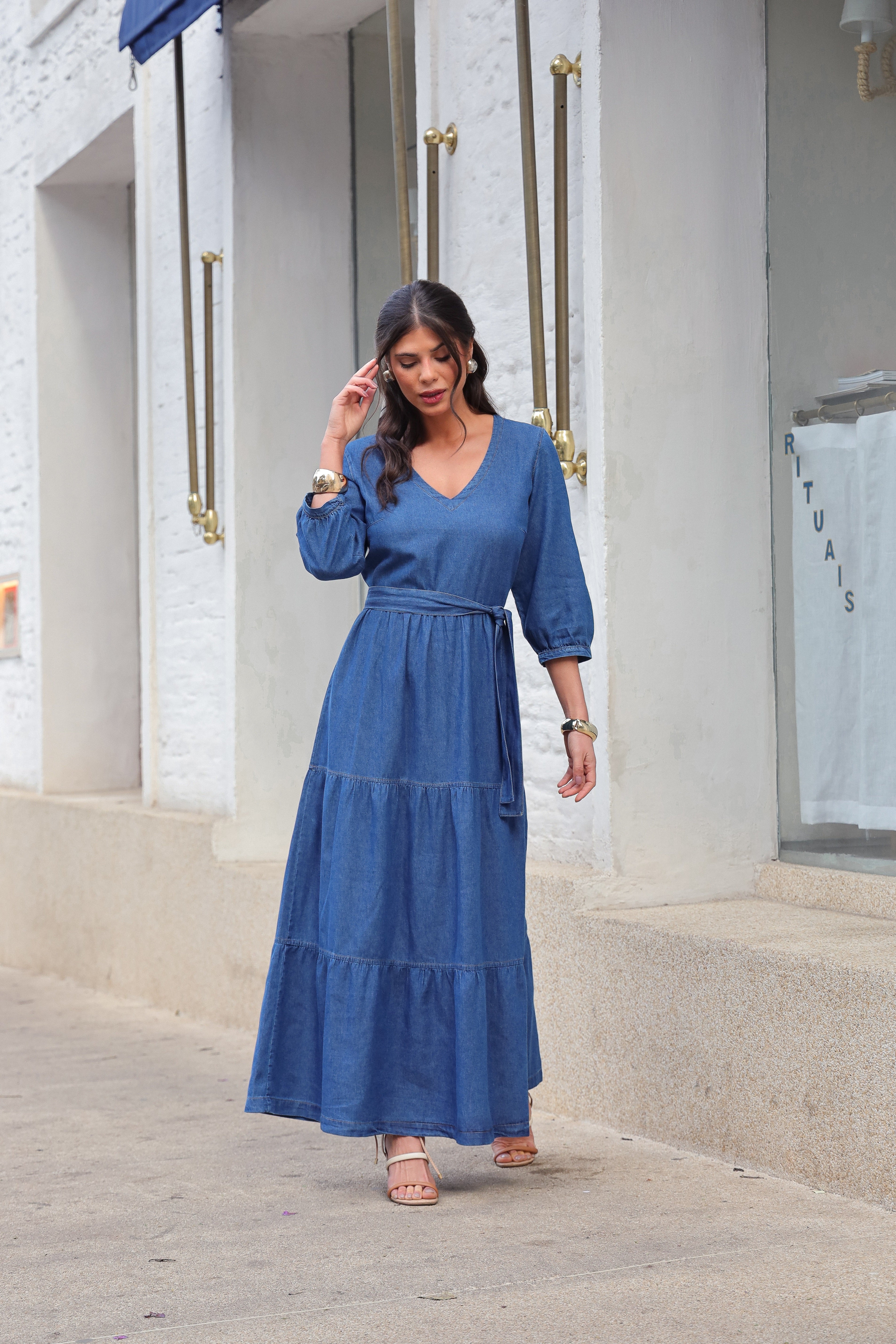 Vestido jeans três marias