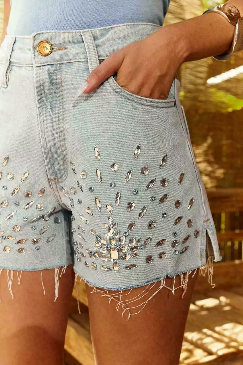 Shorts Mom Bordado