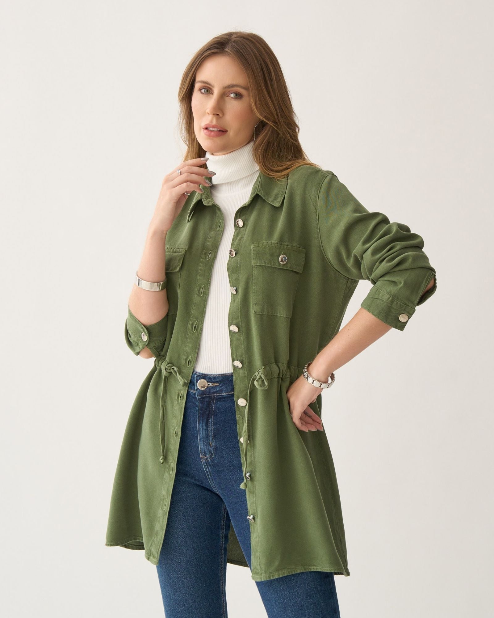 Parka Color com Amarração