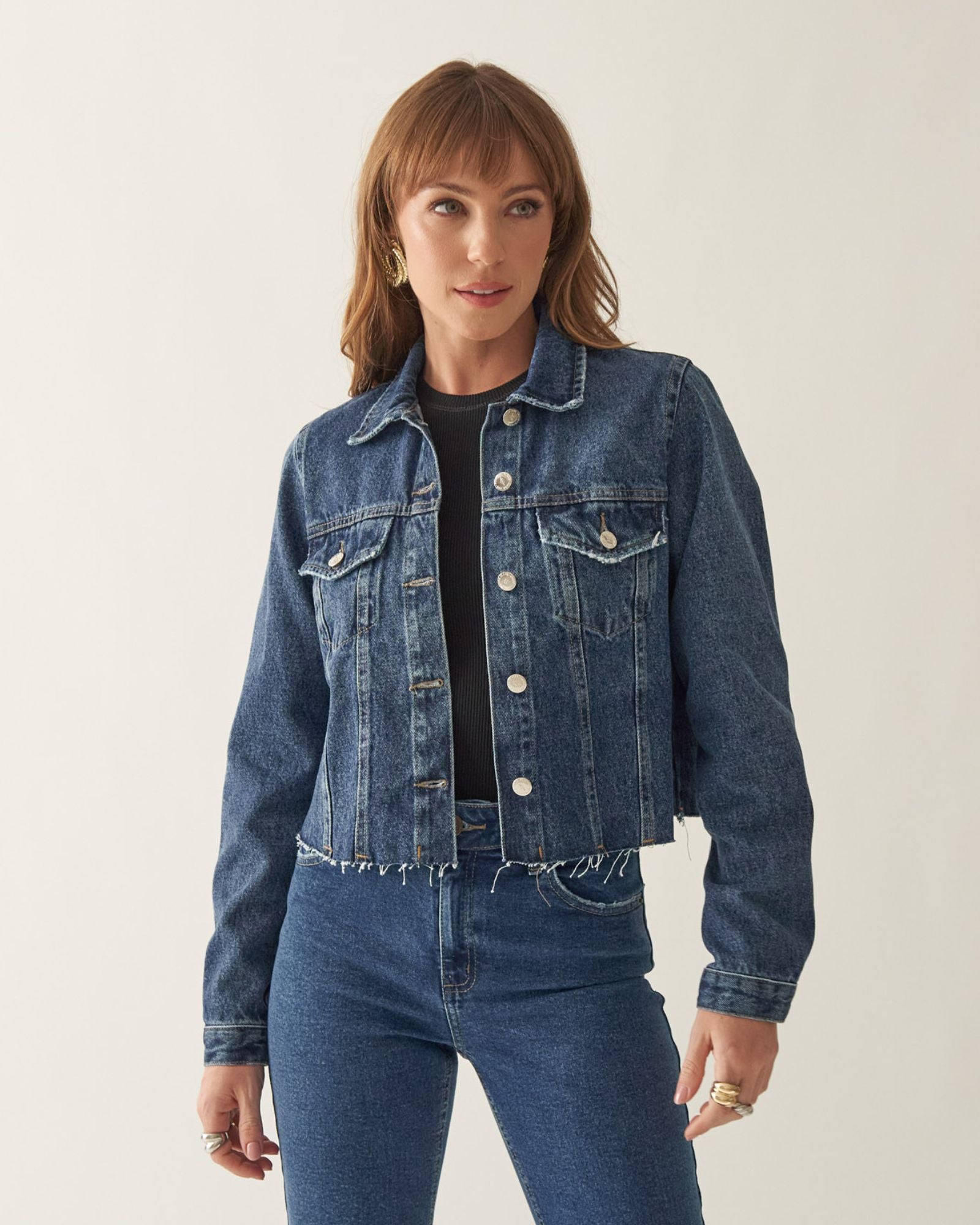 Jaqueta Jeans Cropped