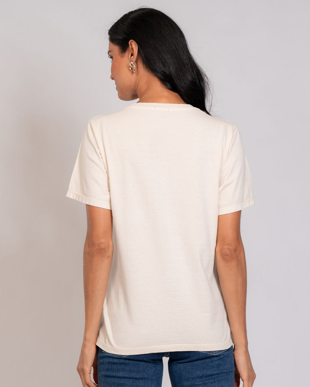 T-shirt Básica com Lavagem Estonada