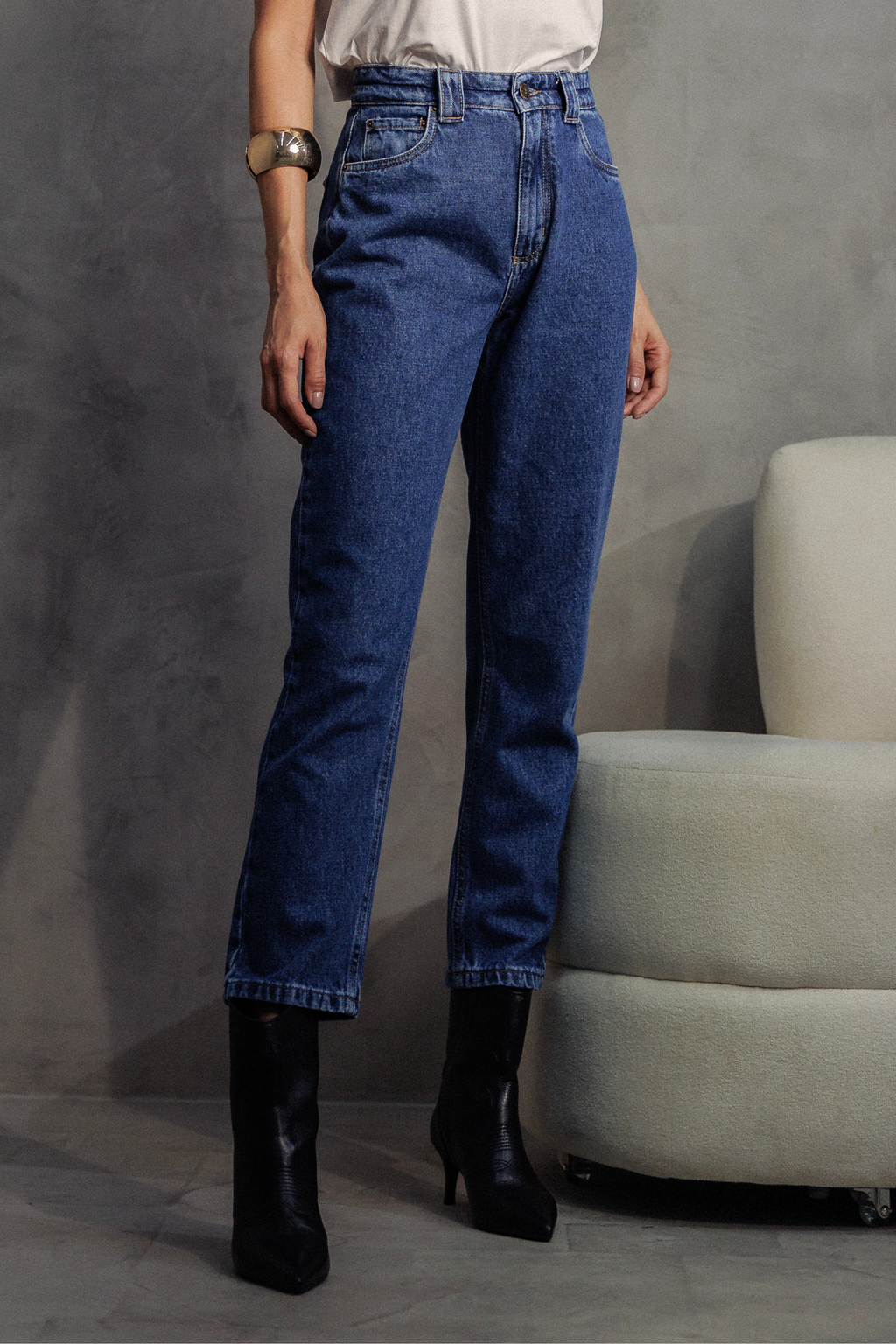 Calça Mom Passante Largo
