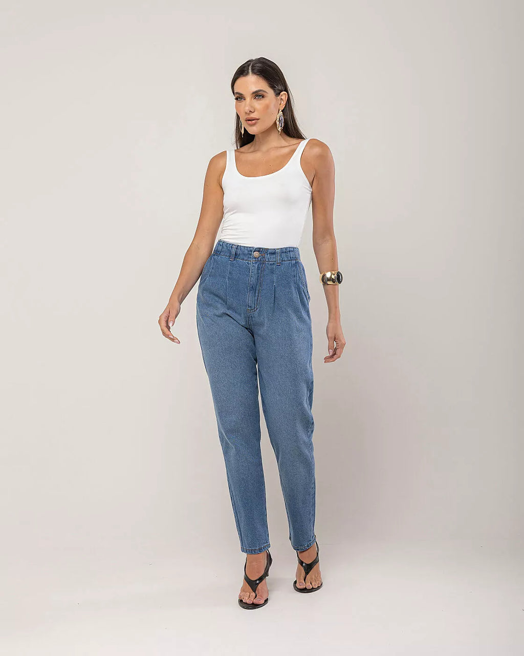 Calça jeans clochard