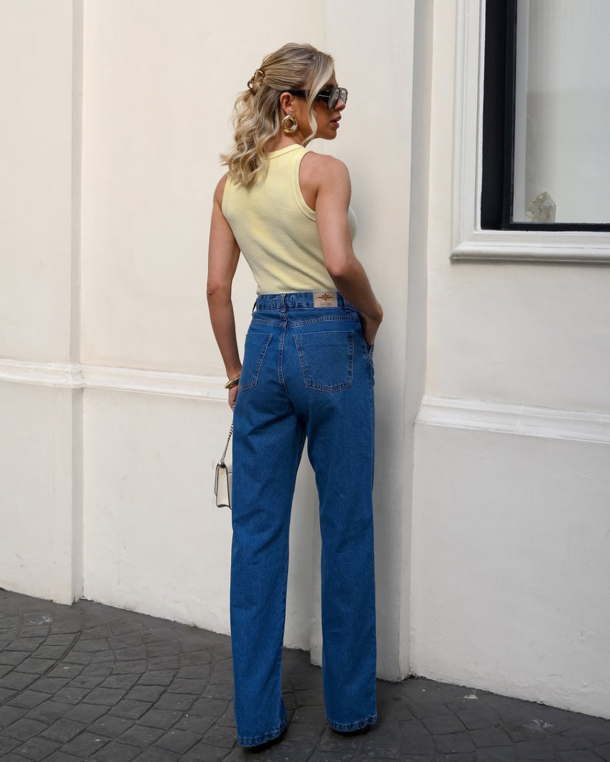 Calça botões