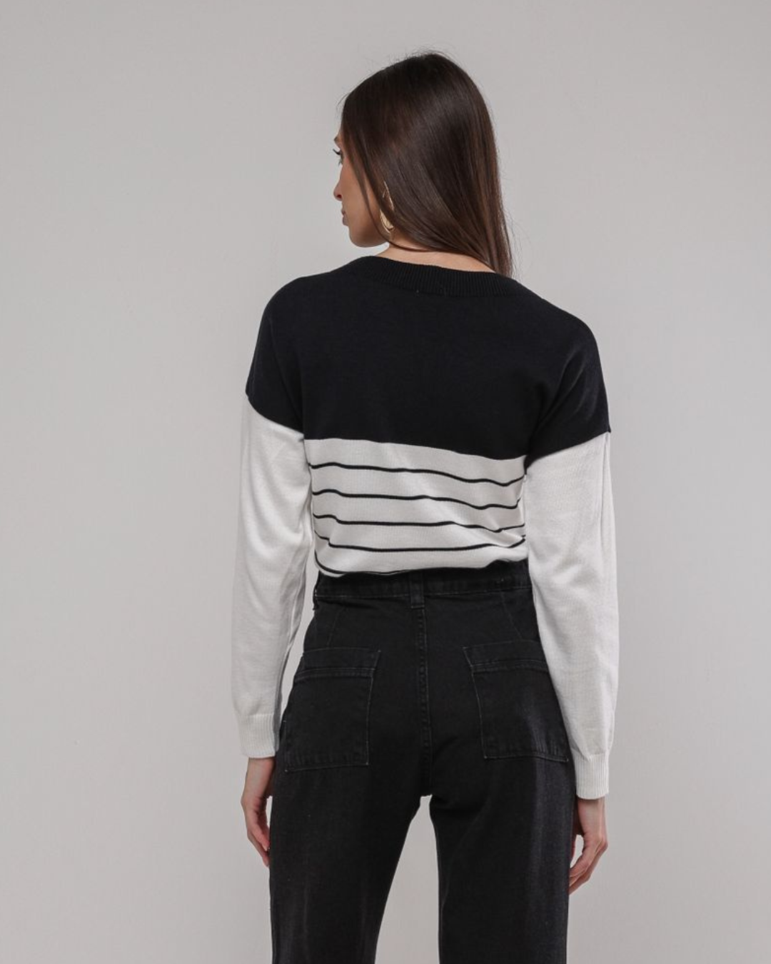 Blusa tricot listrada