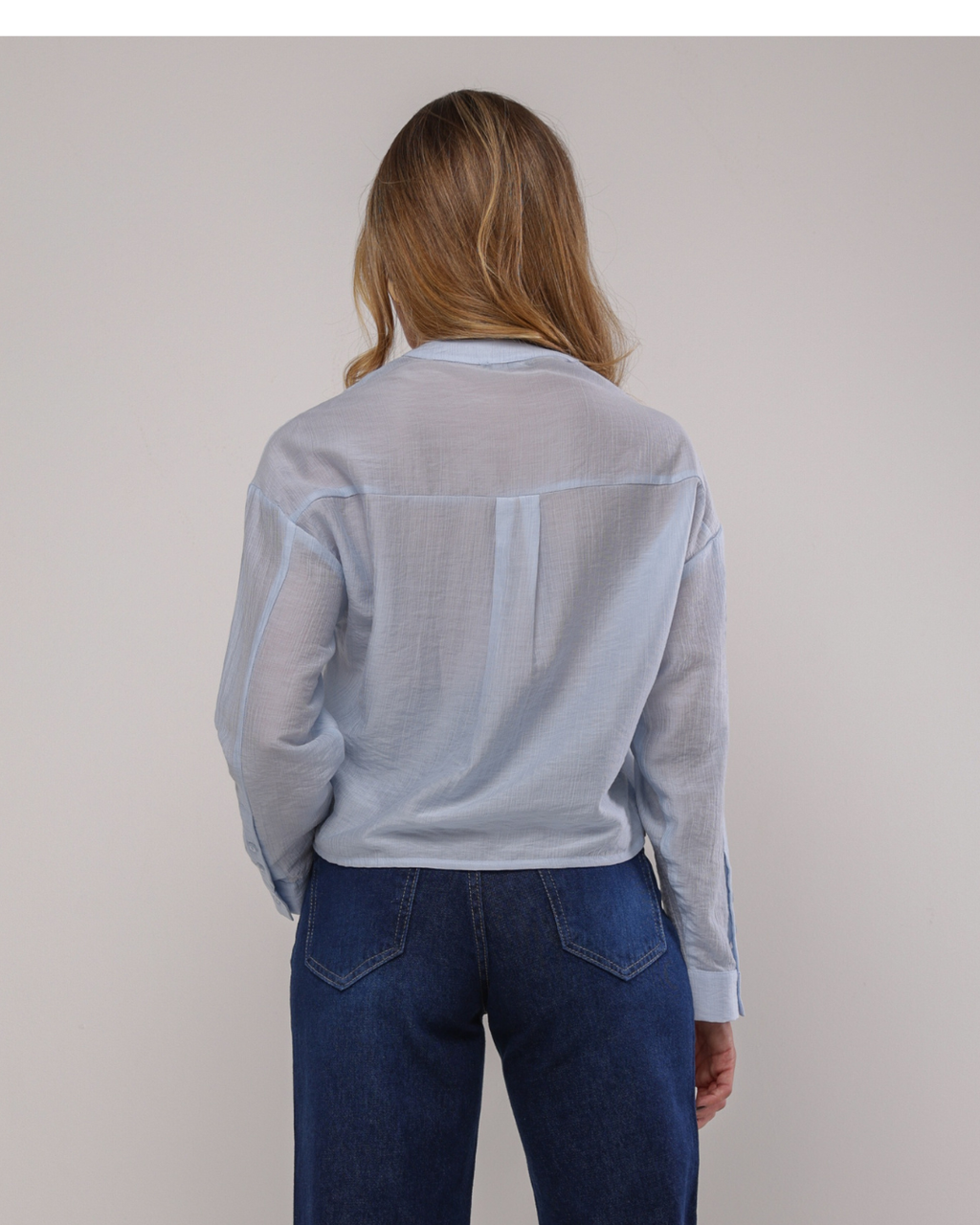 Camisa decote v m/l