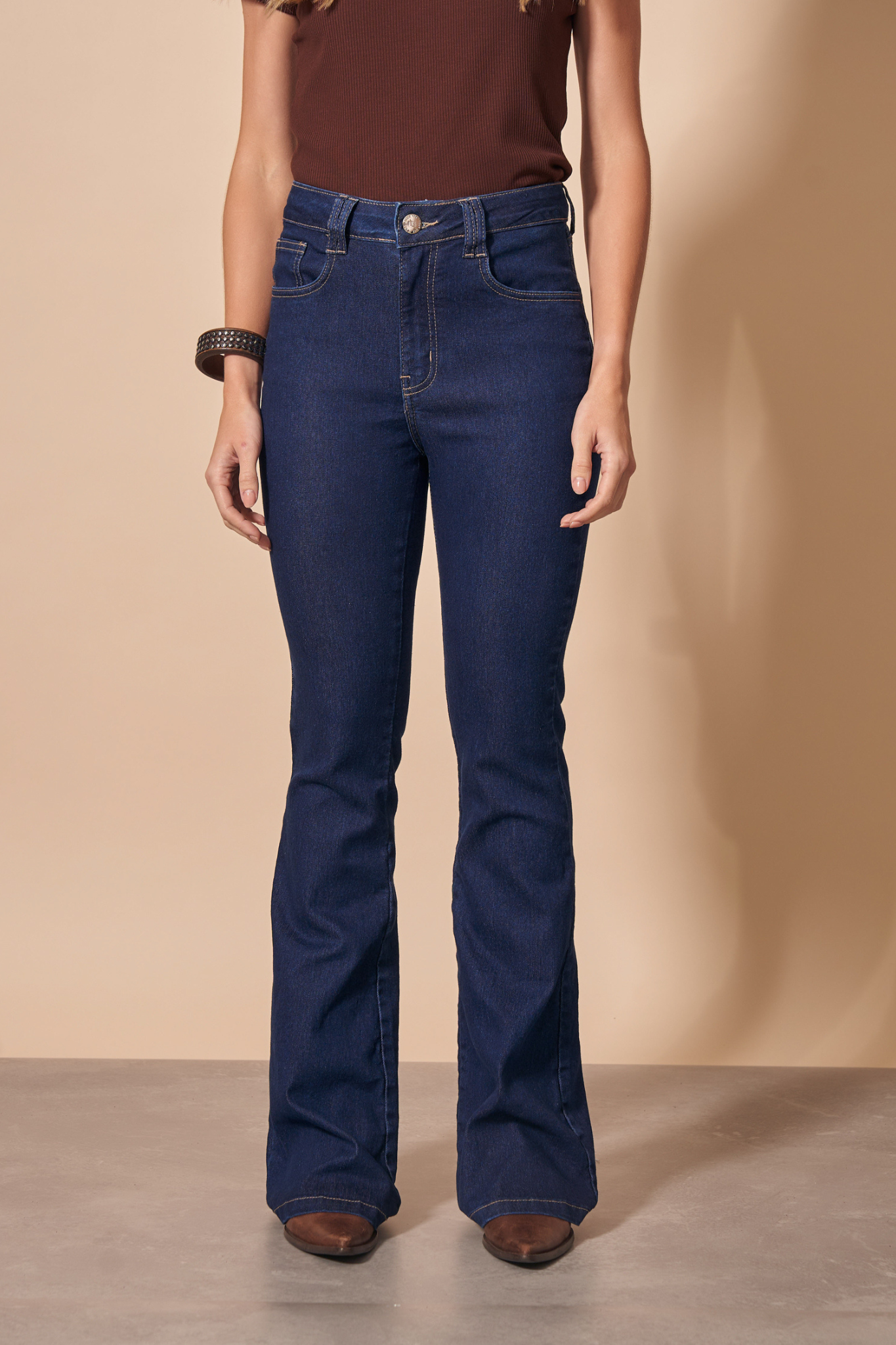 Calça Flare Passante Duplo