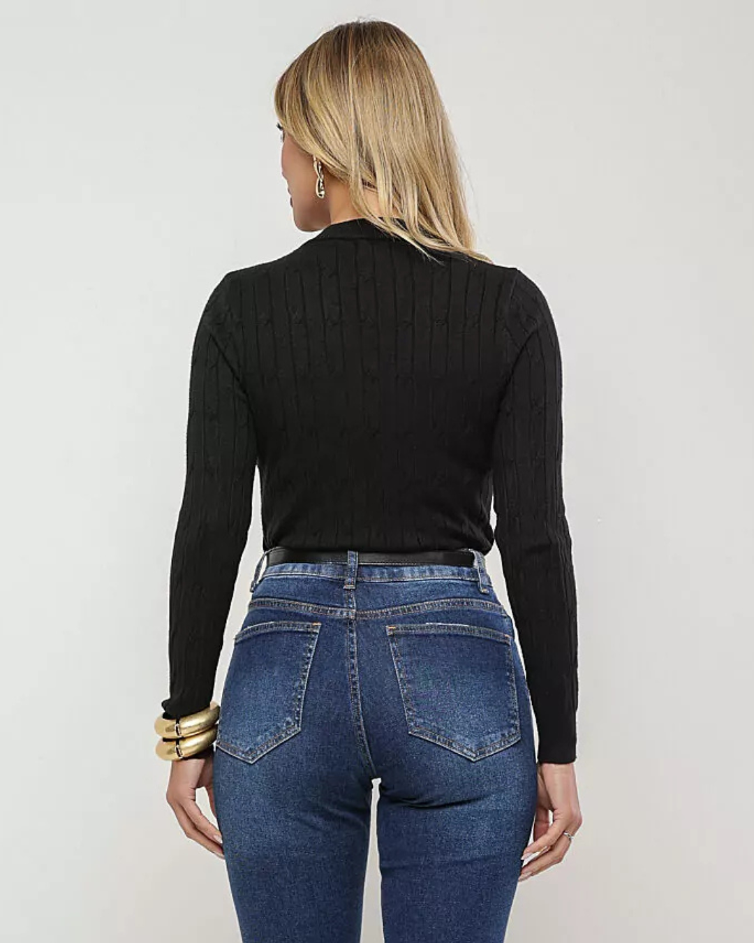 Blusa tricot trançado