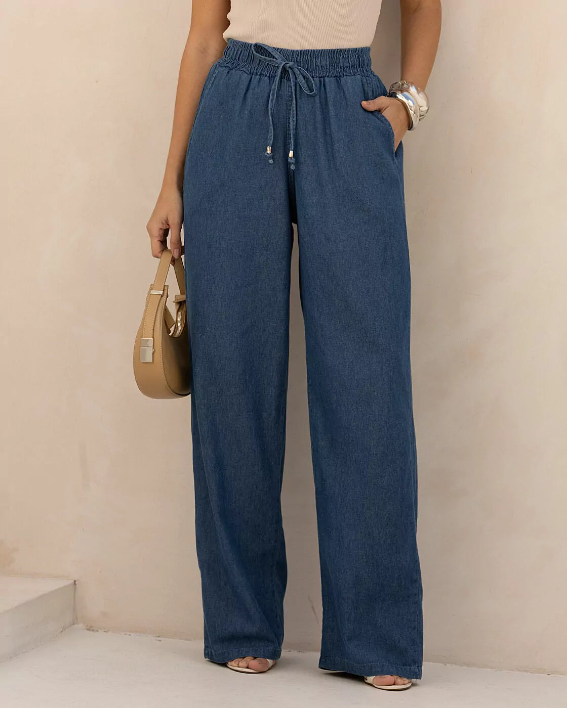 Calça Wide leg pijama