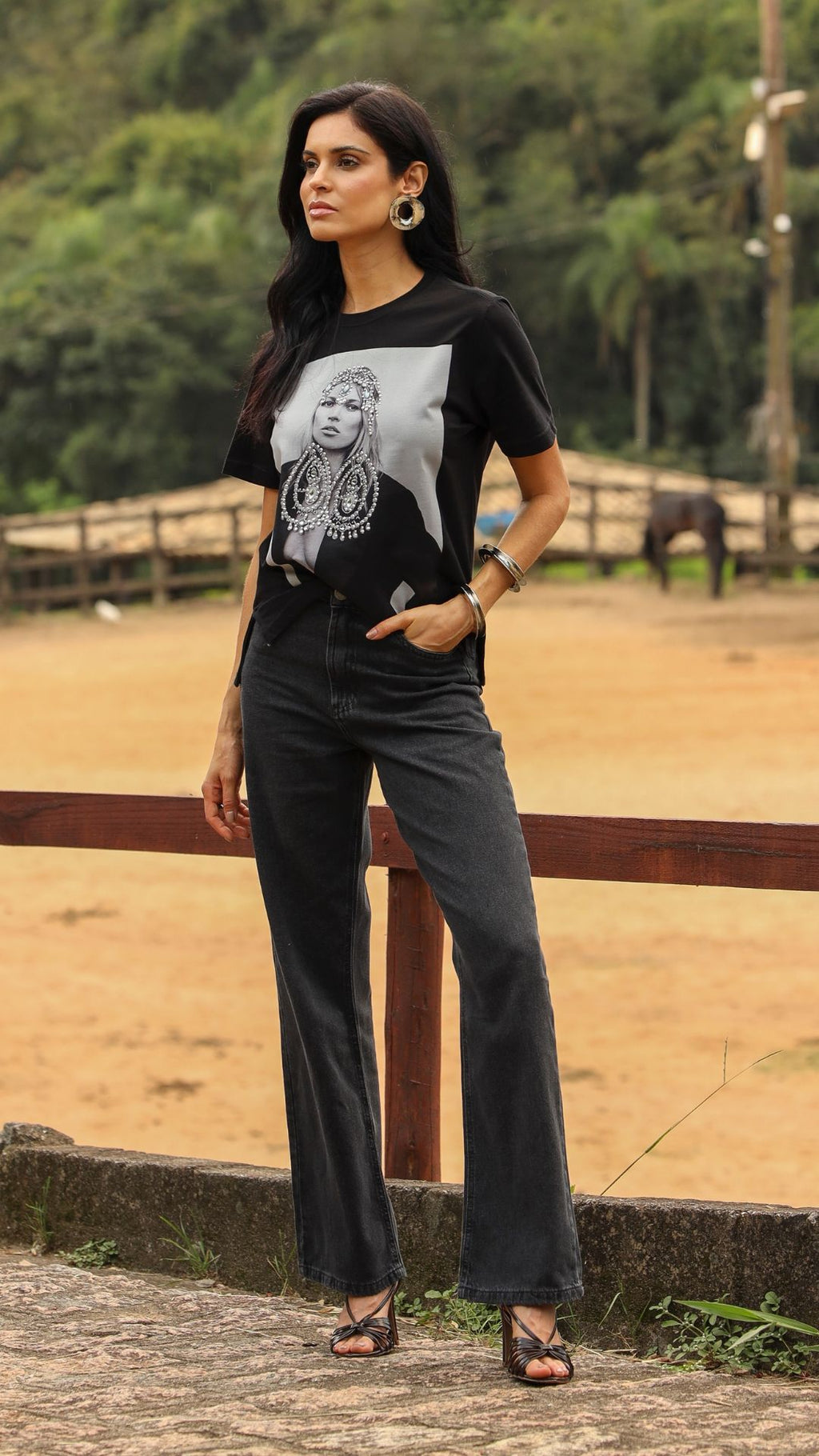 T- shirt km strass