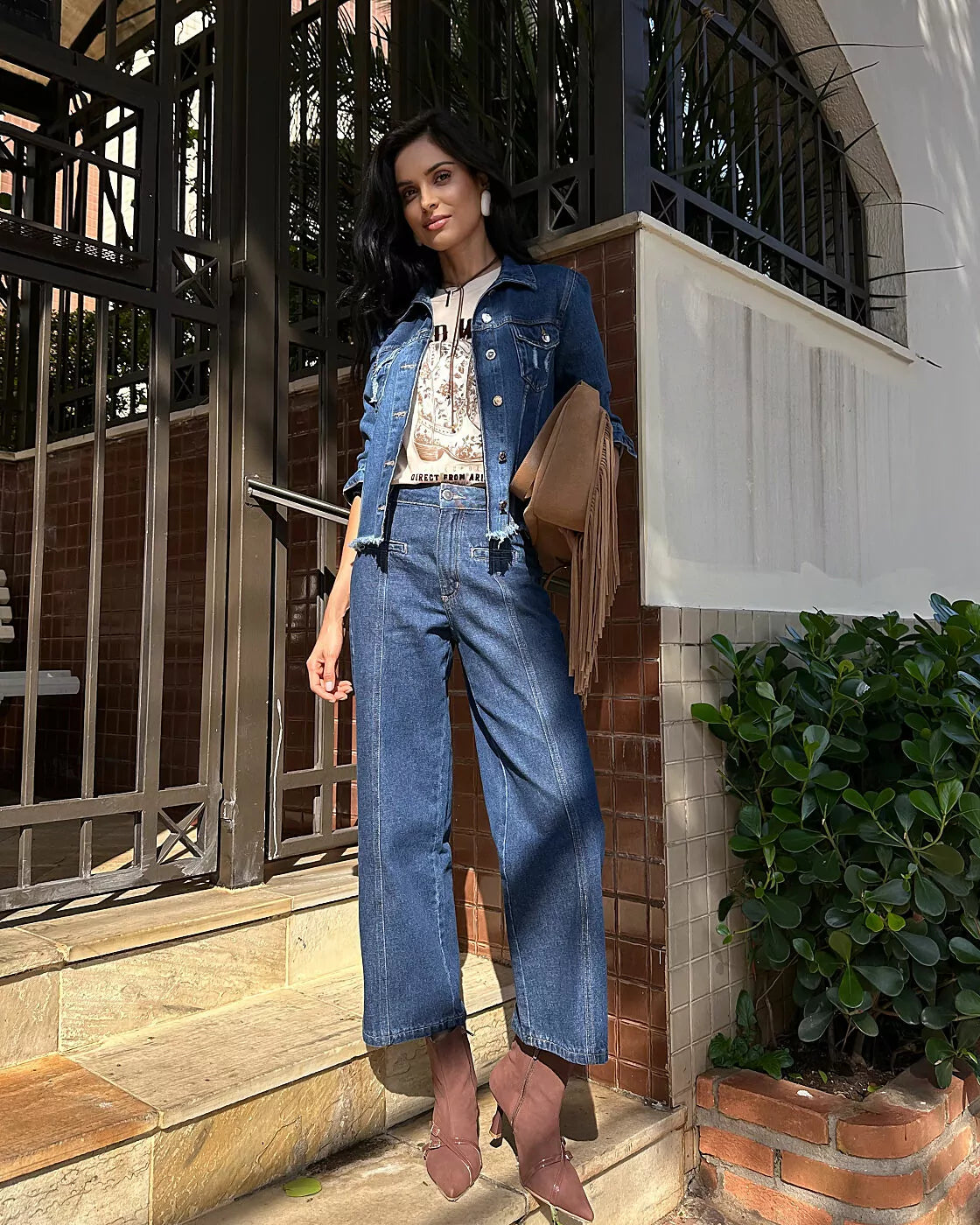 Wide Leg Com Recortes