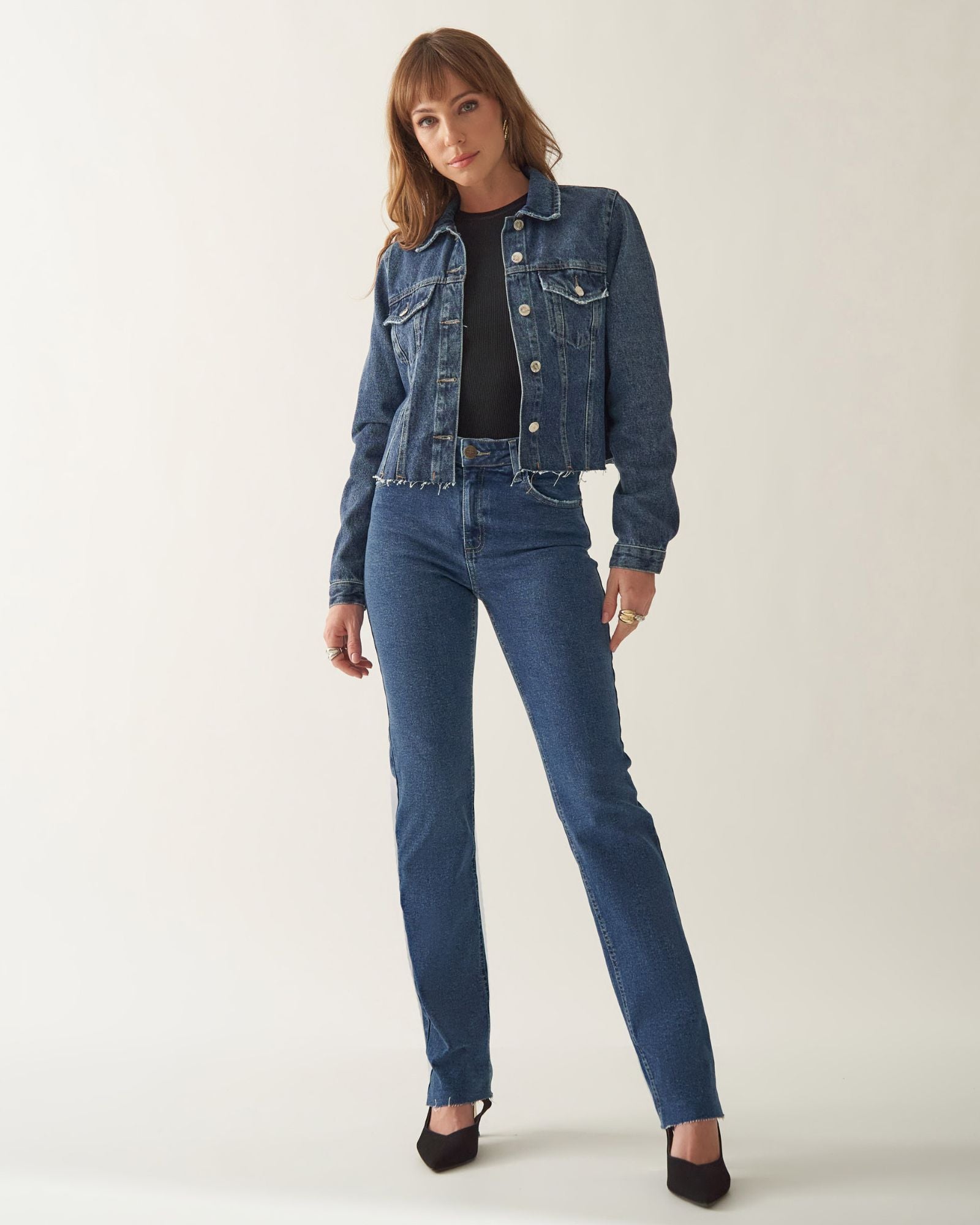 Jaqueta Jeans Cropped