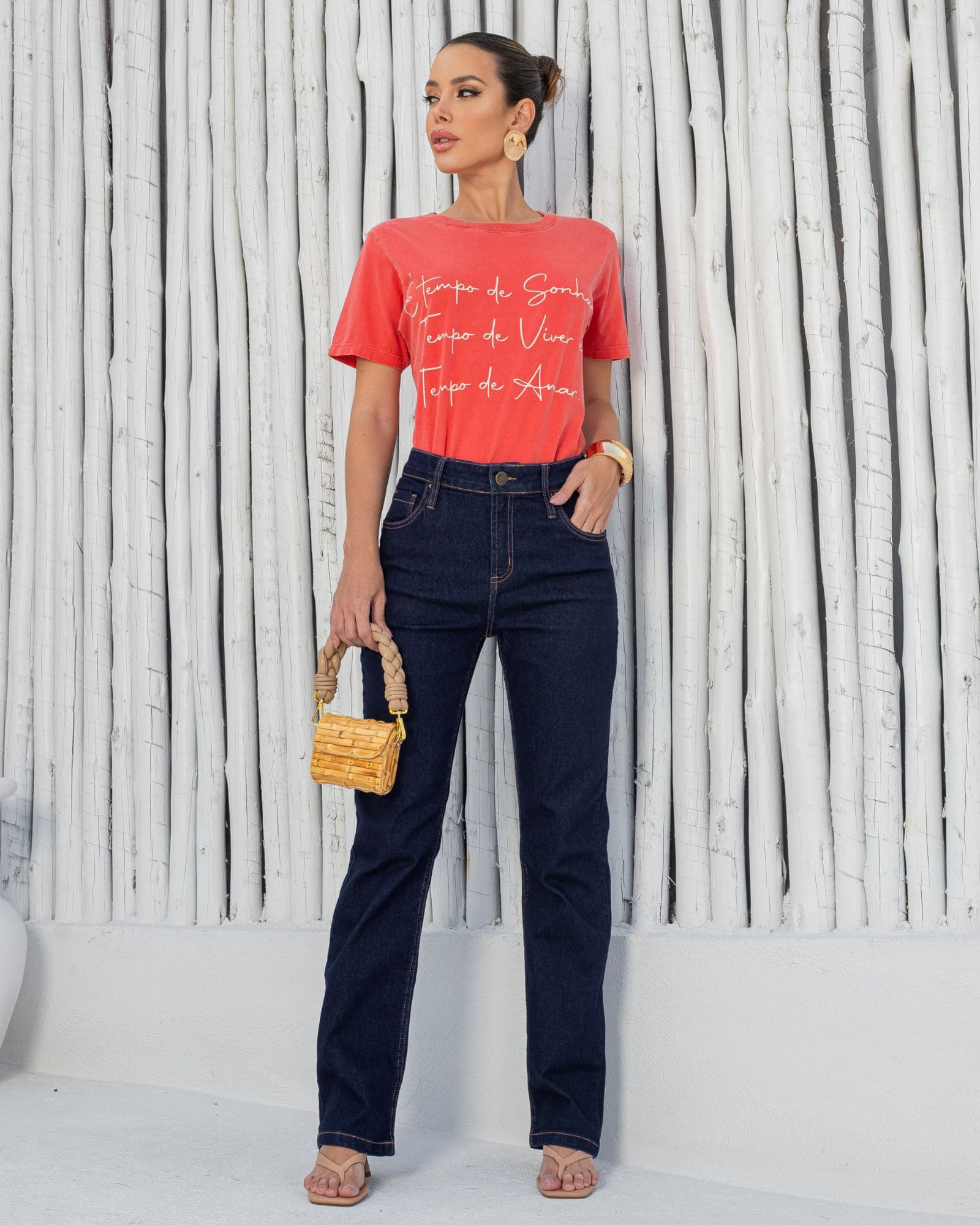 Calça Reta Jeans 4.1