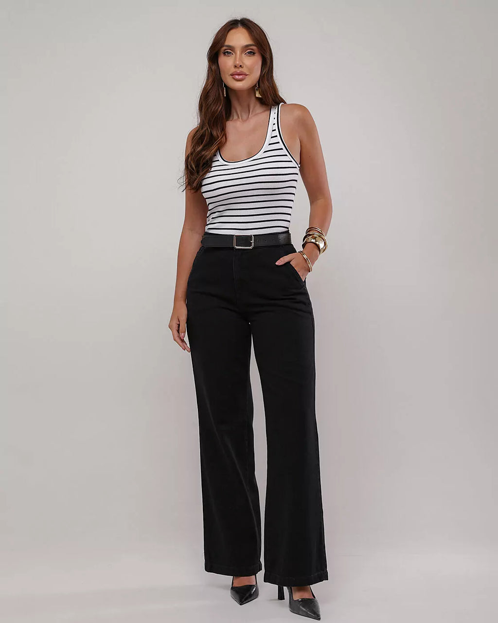 Wide leg black