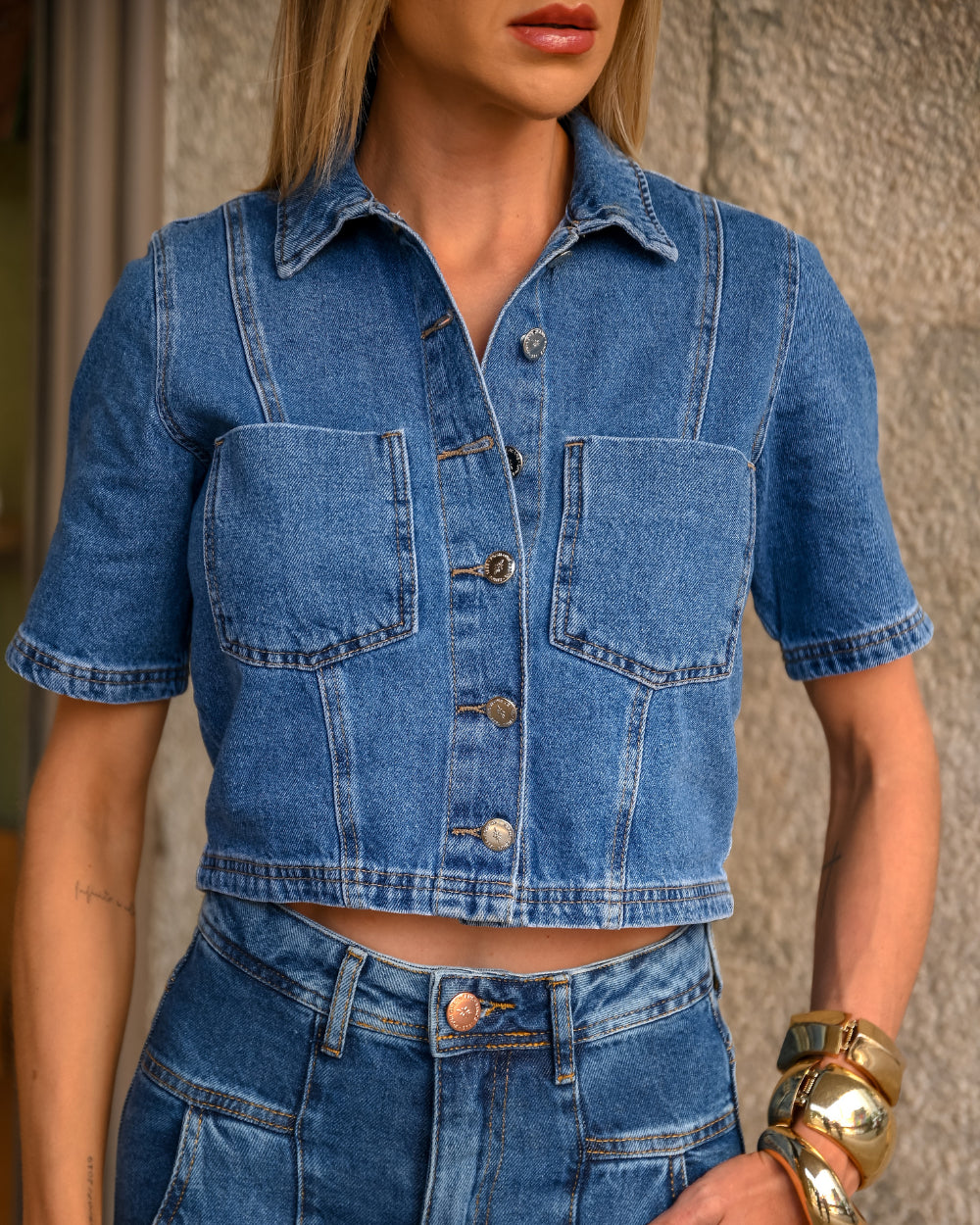 Jaqueta jeans m/c