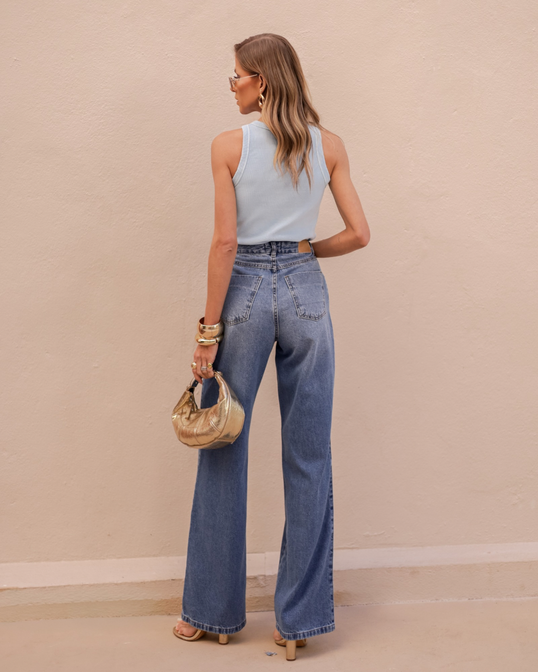 Calça wide leg basic