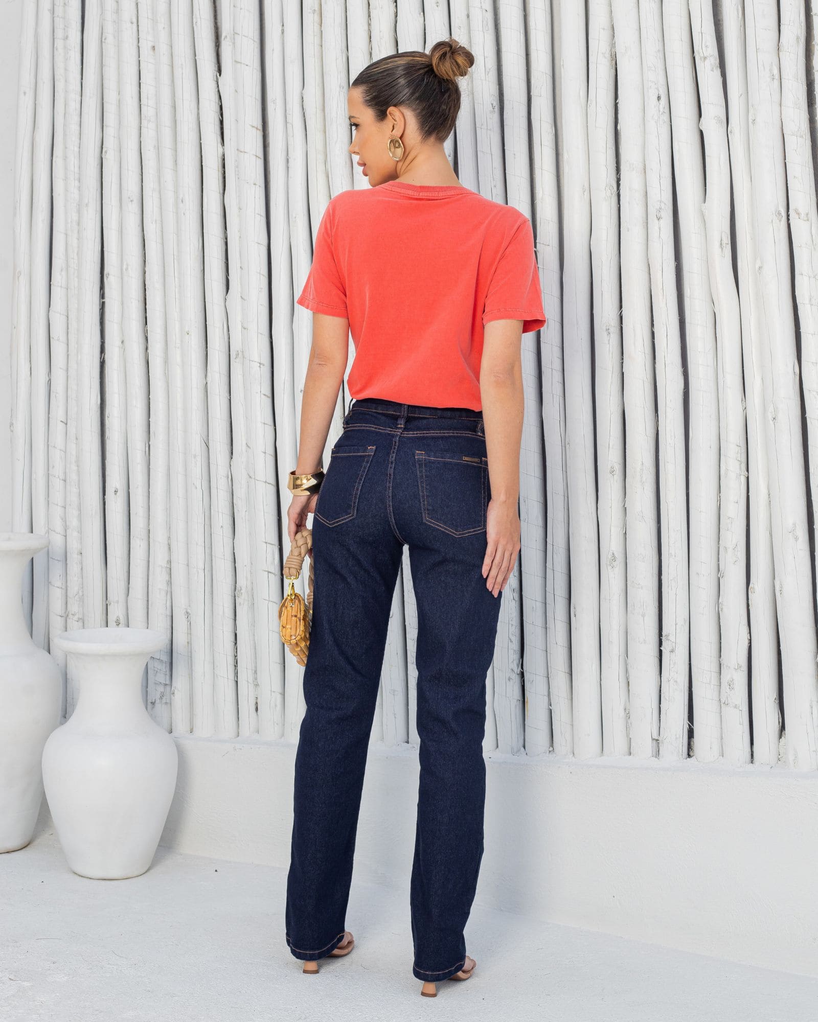 Calça Reta Jeans 4.1
