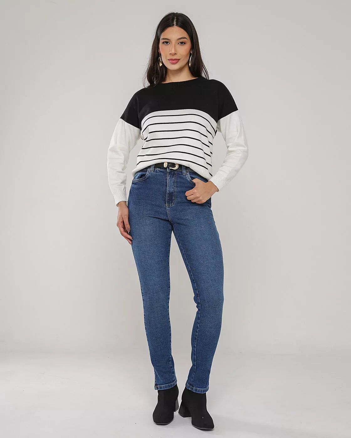 Calça cigarrete média