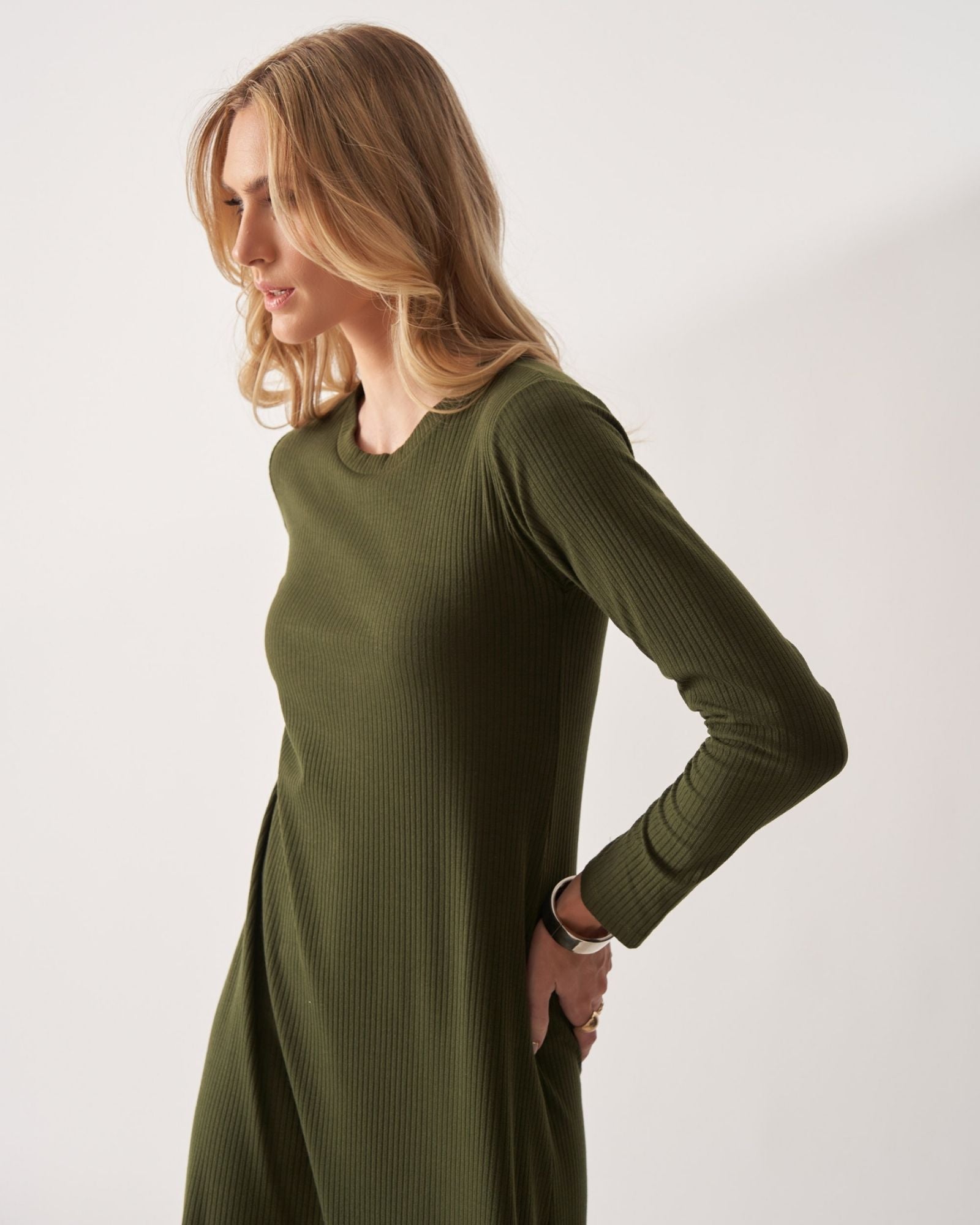 Vestido Longo Canelado