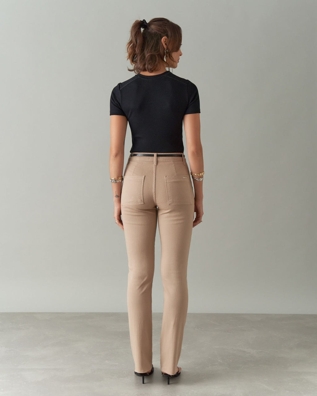 Calça Reta Color com Elastano