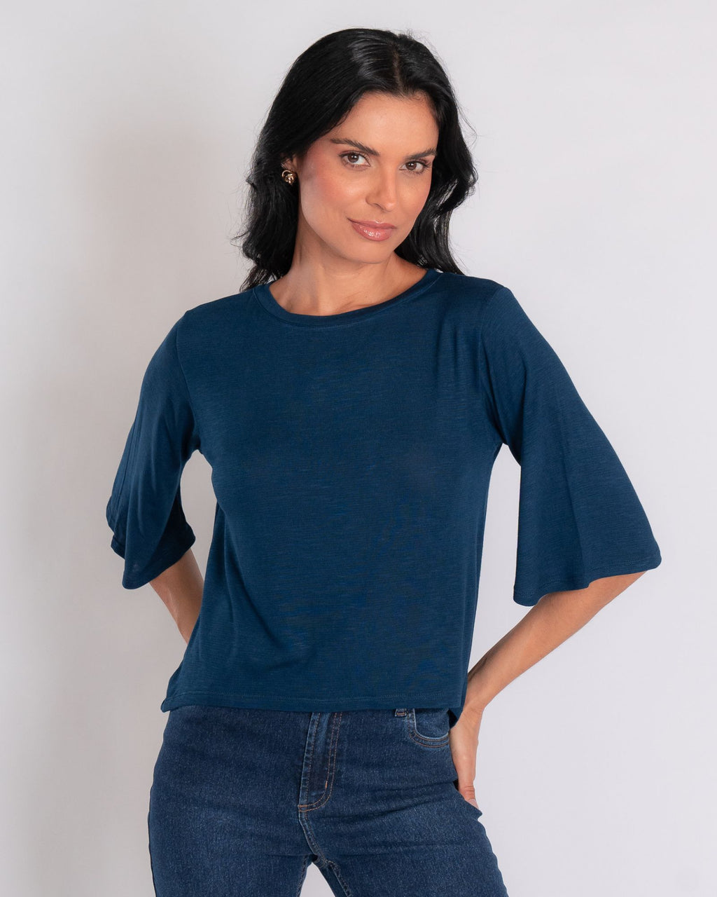 Blusa Mullet Manga 3/4