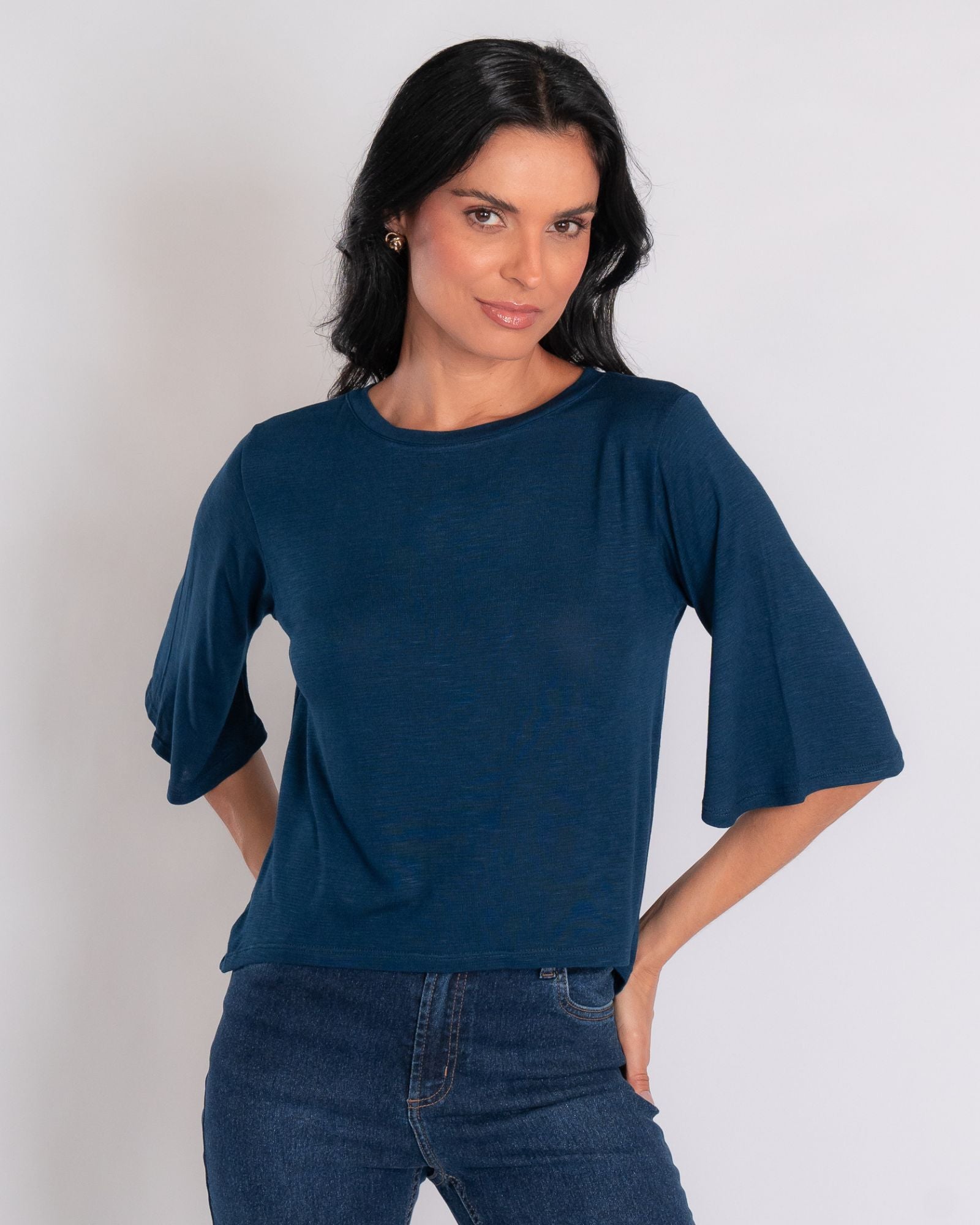 Blusa Mullet Manga 3/4