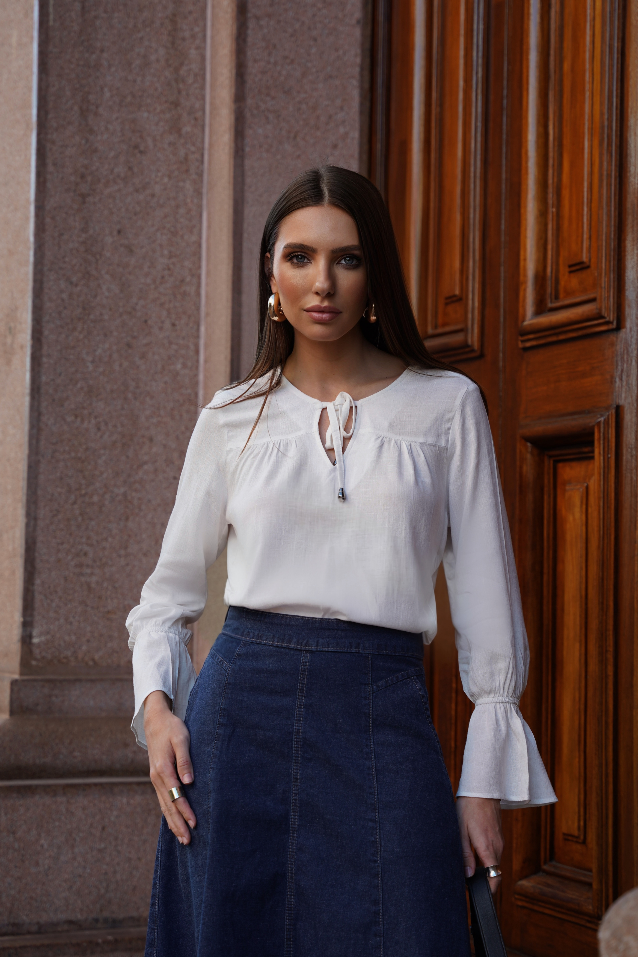 Blusa Bata com amarração