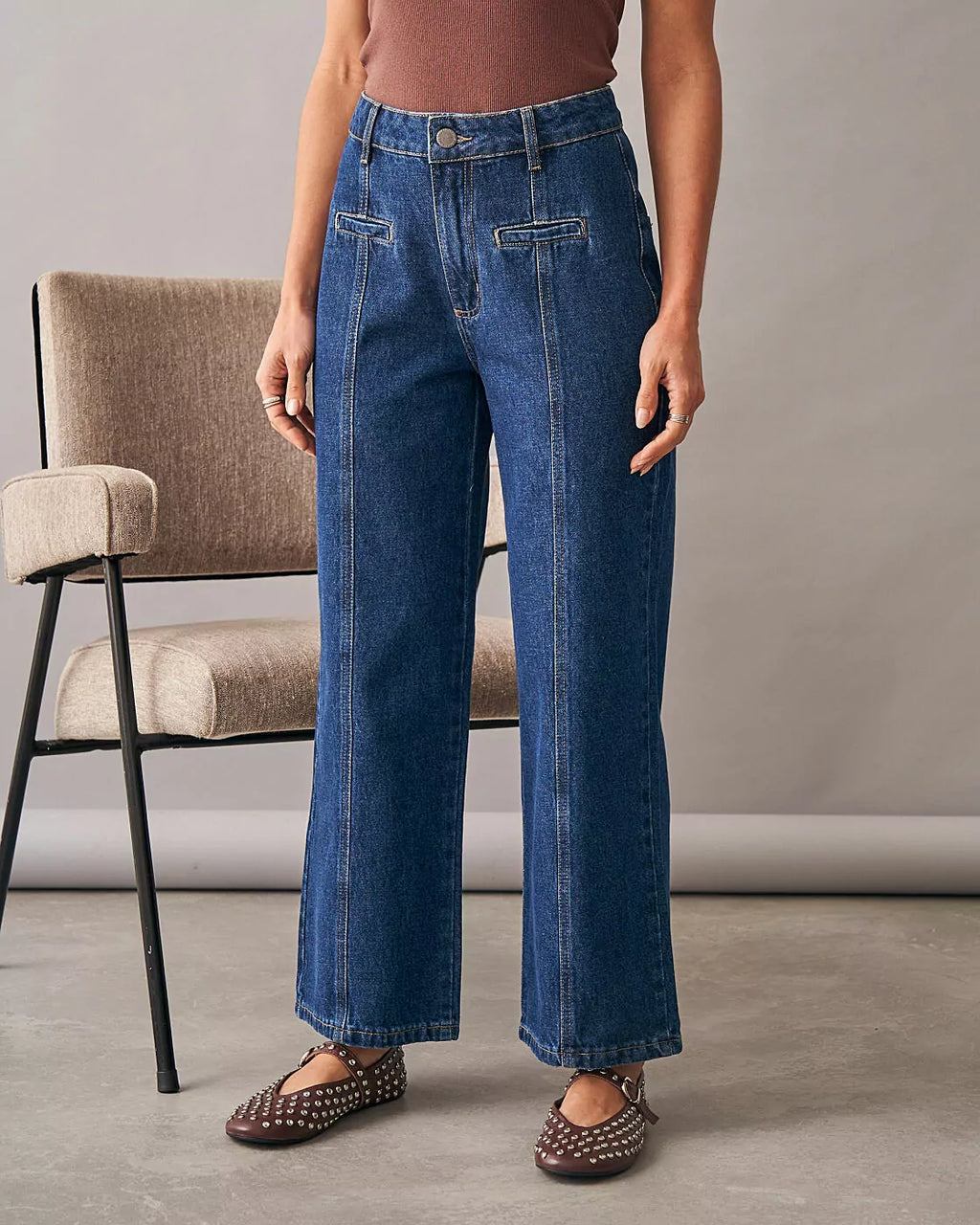 Wide Leg Com Recortes