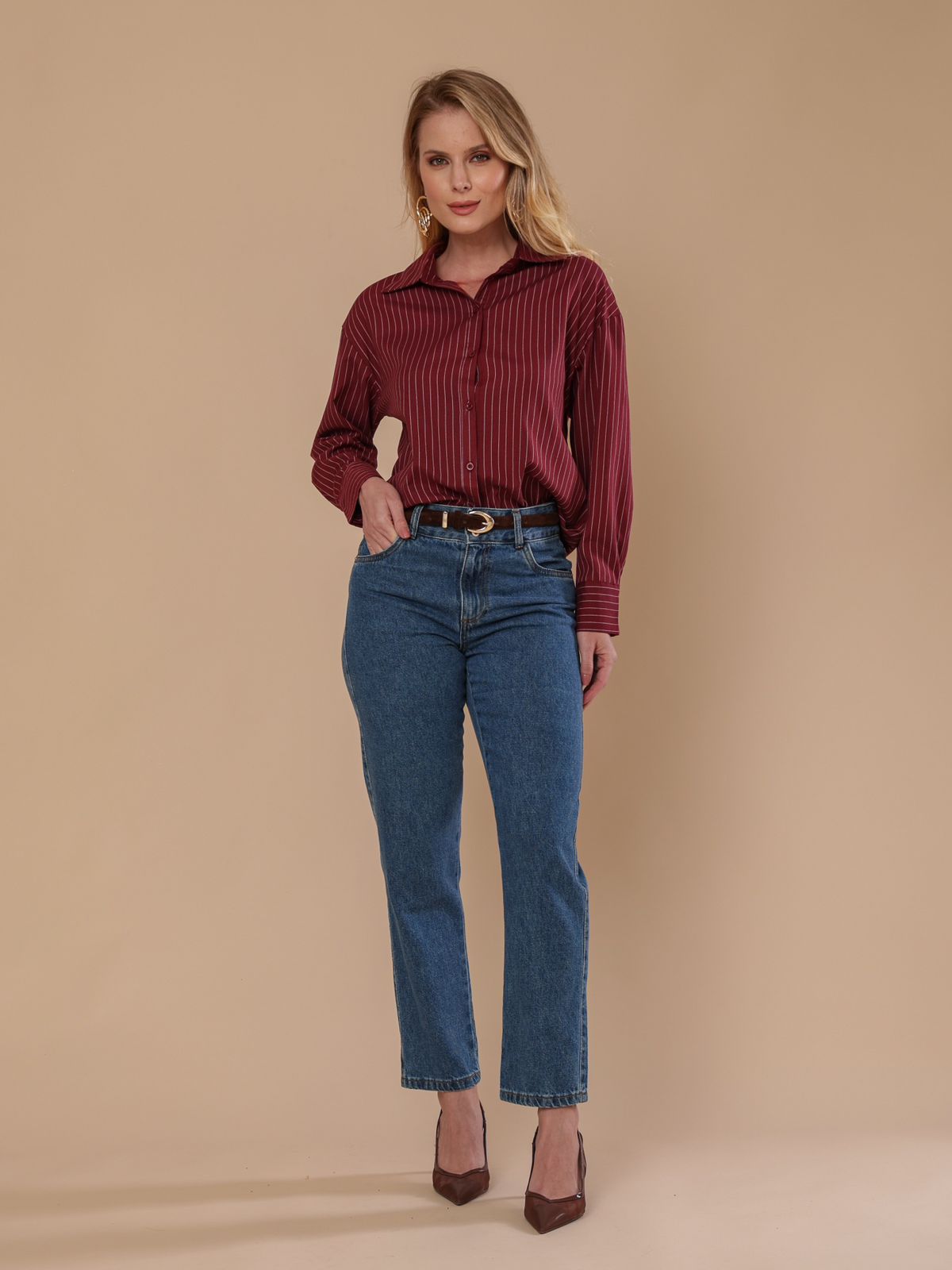 Calça Mom Cós largo