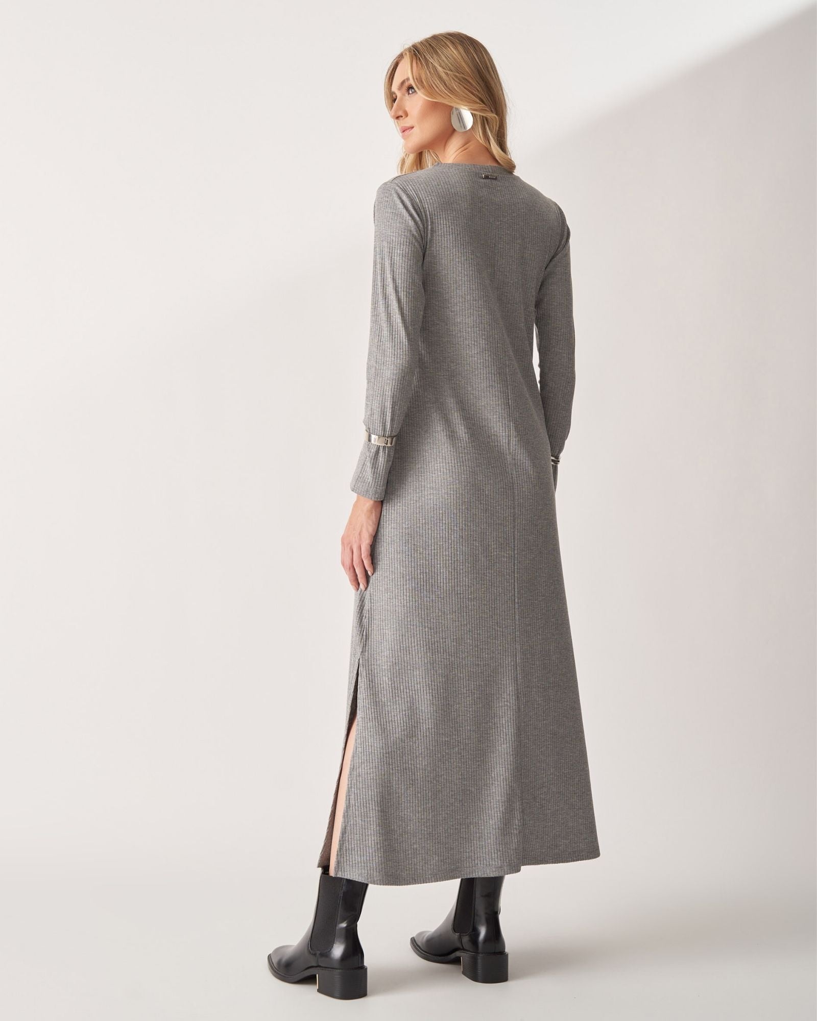 Vestido Longo Canelado