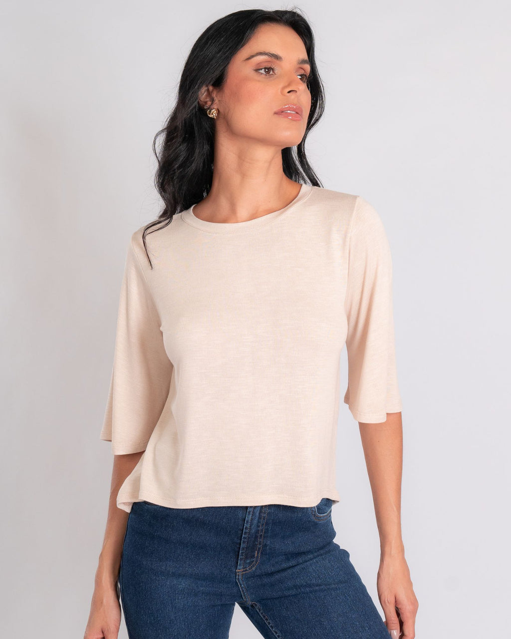 Blusa Mullet Manga 3/4