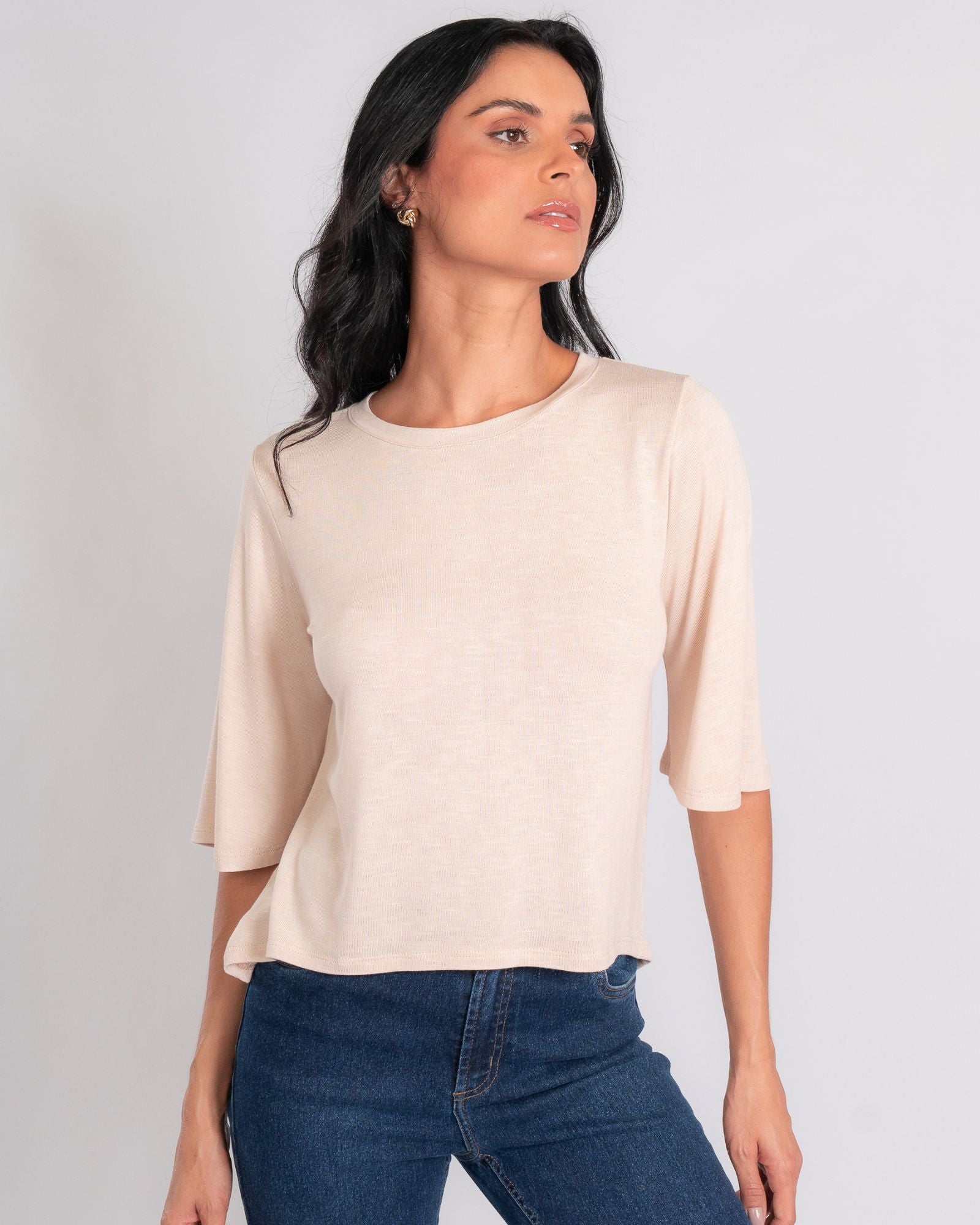 Blusa Mullet Manga 3/4