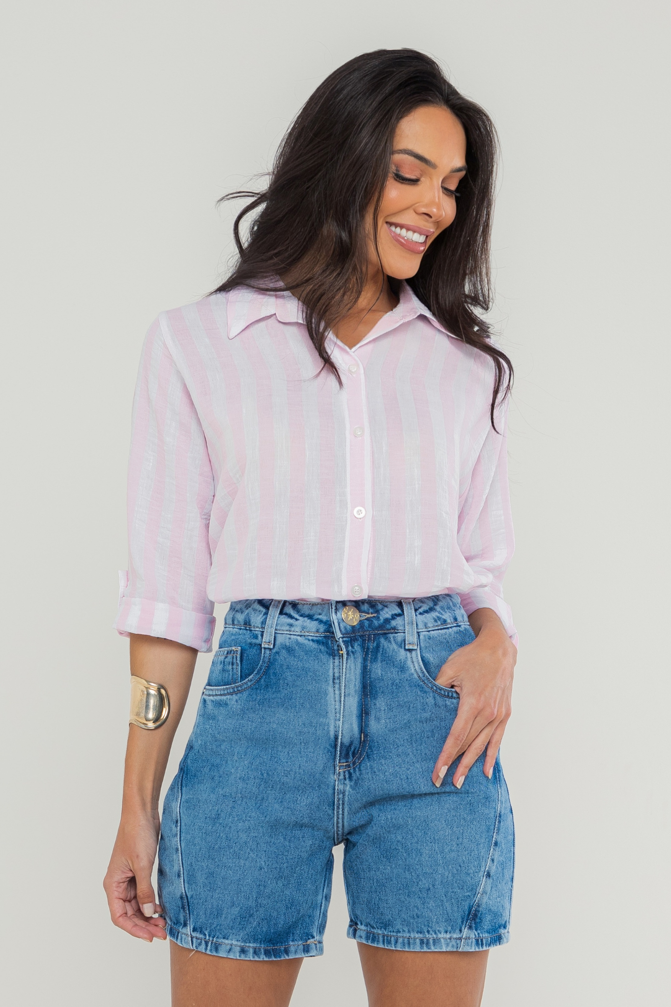 Camisa listras média