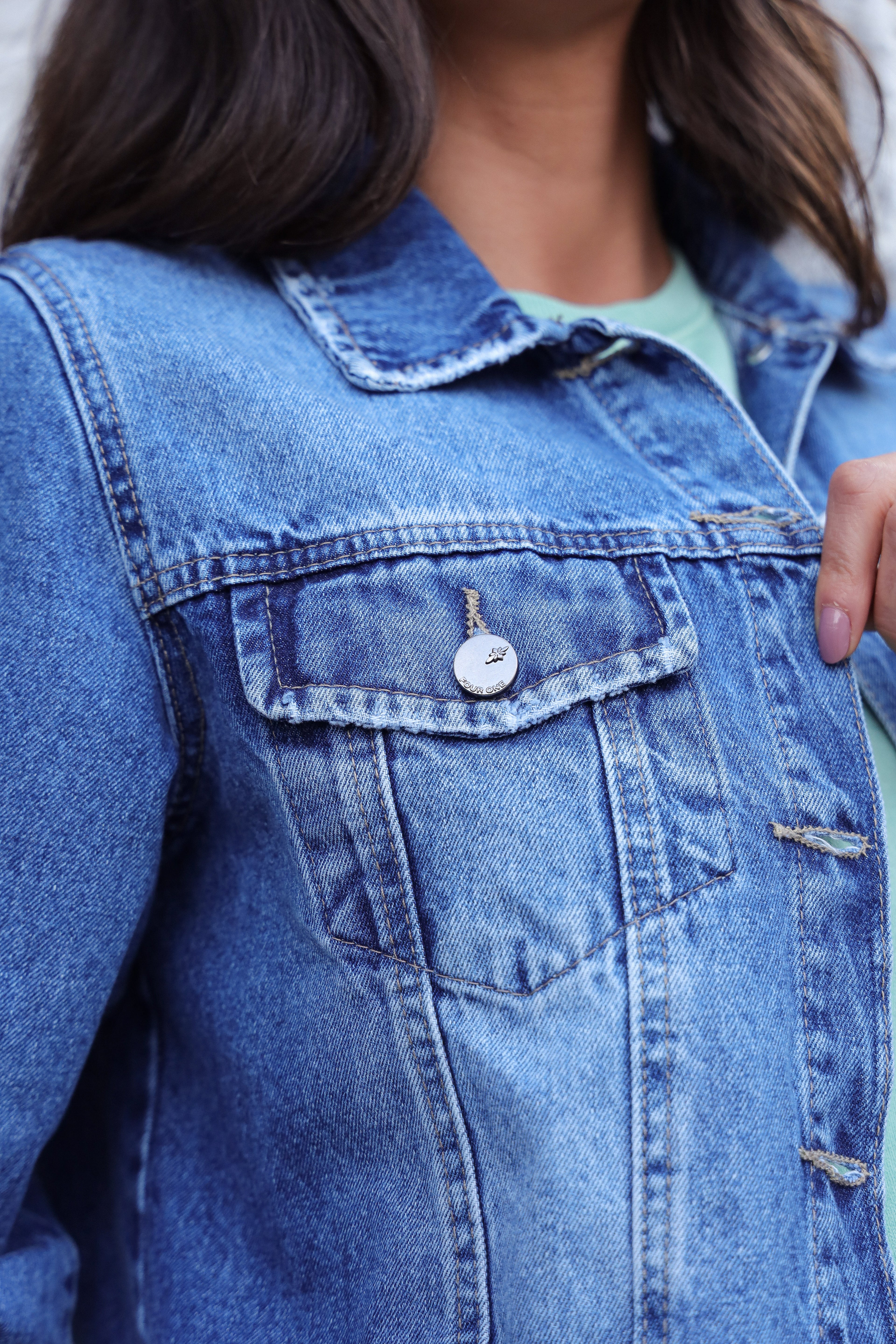 Jaqueta jeans cropped