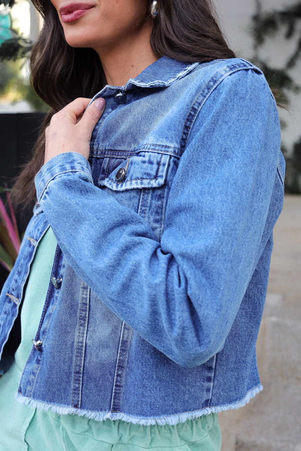 Jaqueta jeans cropped
