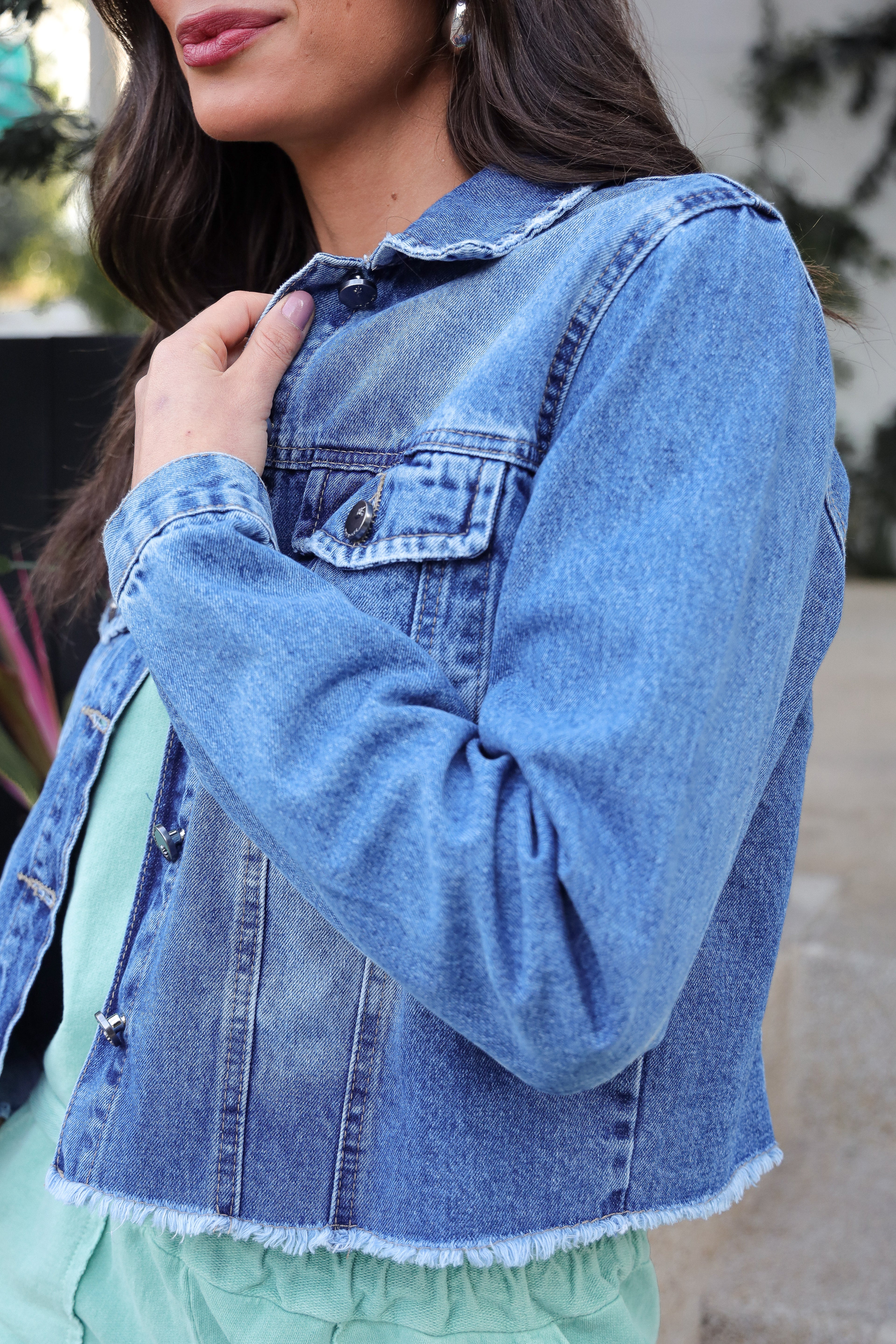 Jaqueta jeans cropped