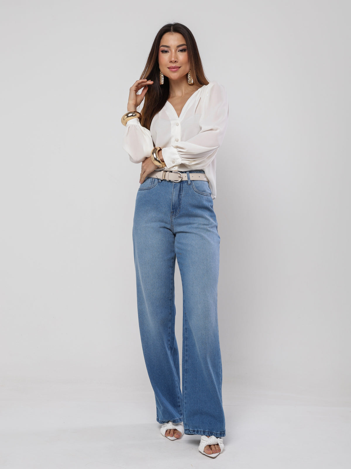 Wide leg jeans