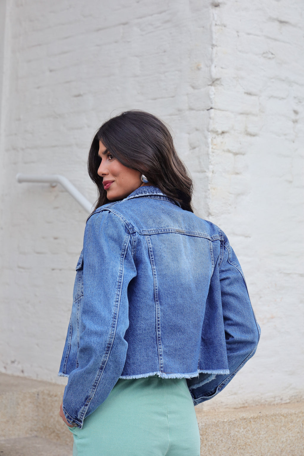 Jaqueta jeans cropped
