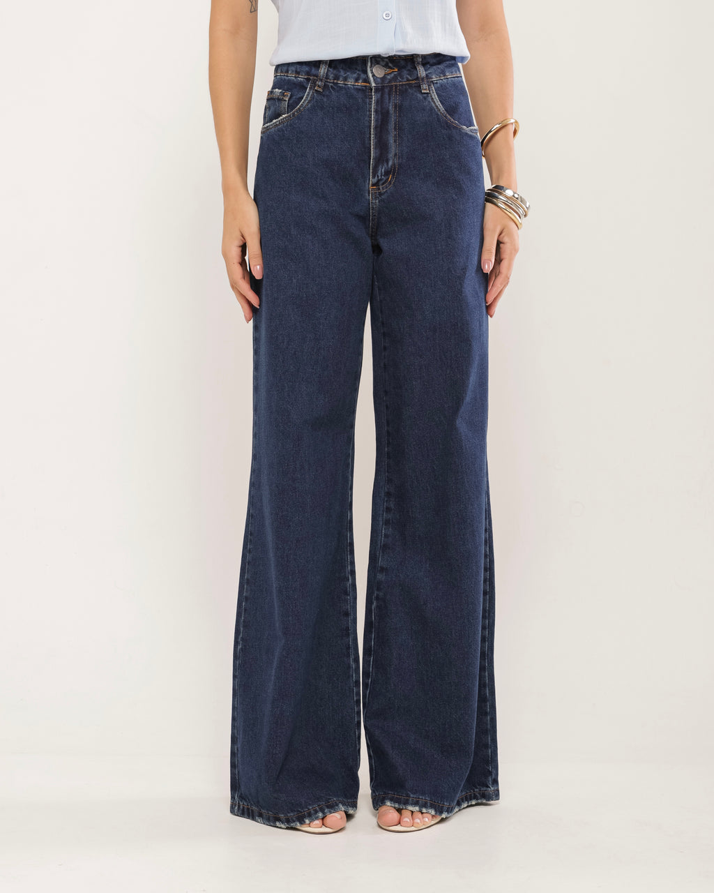 Calça jeans wide leg