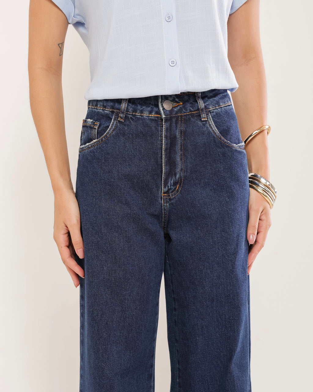 Calça jeans wide leg