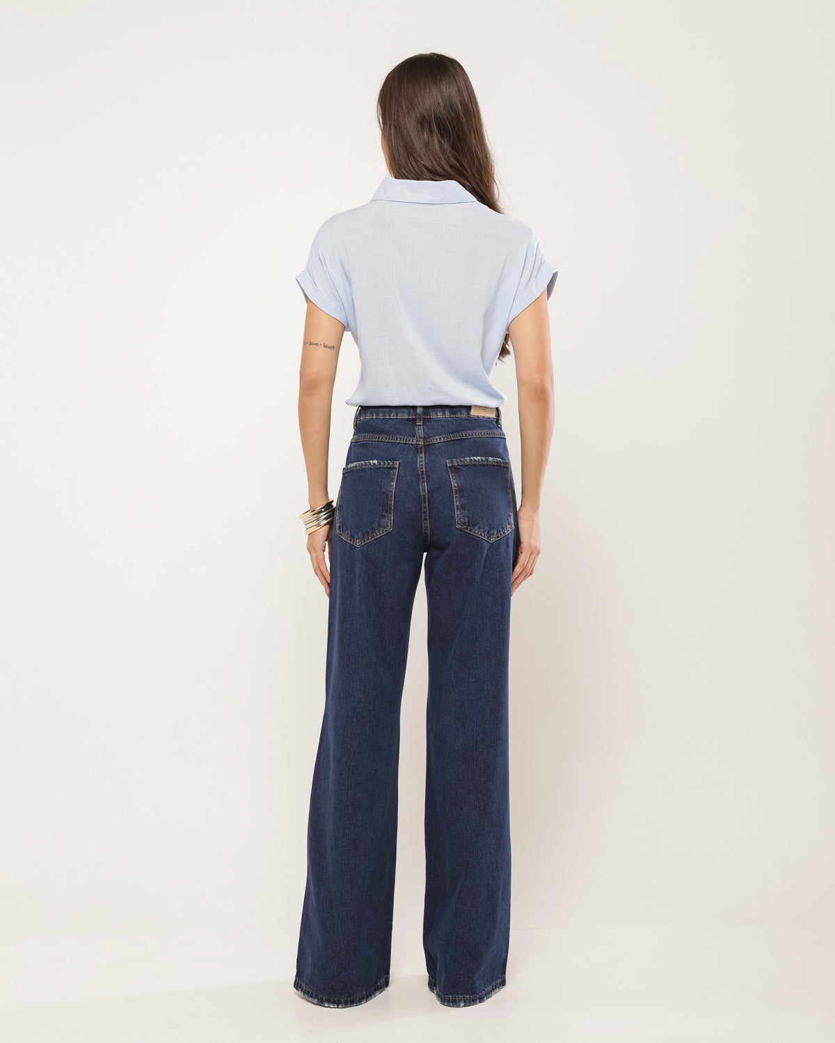 Calça jeans wide leg