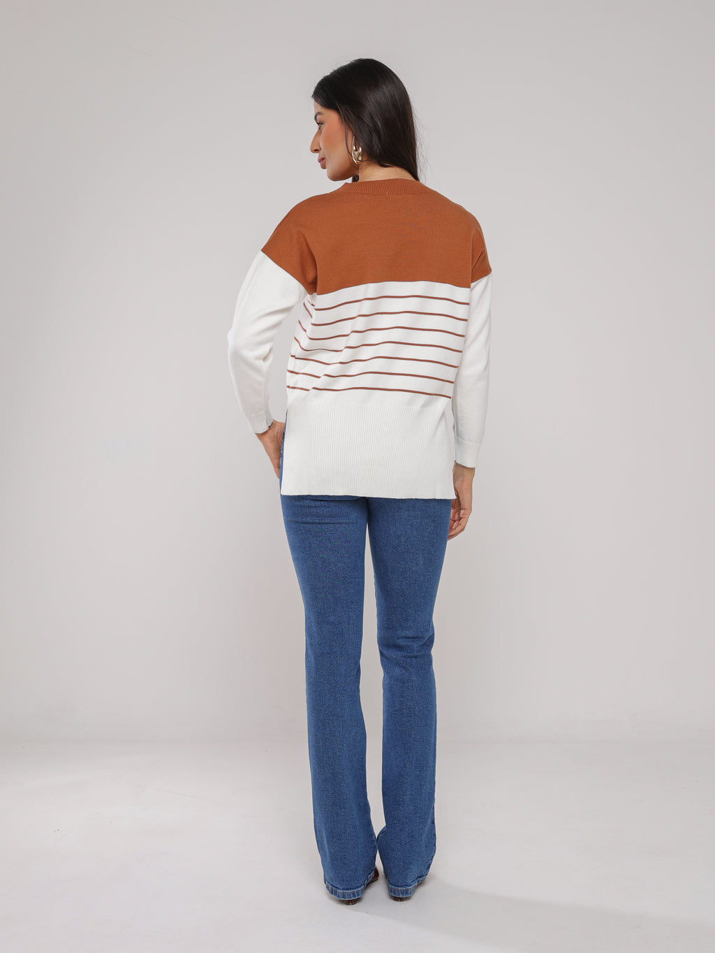 Blusa tricot listrada