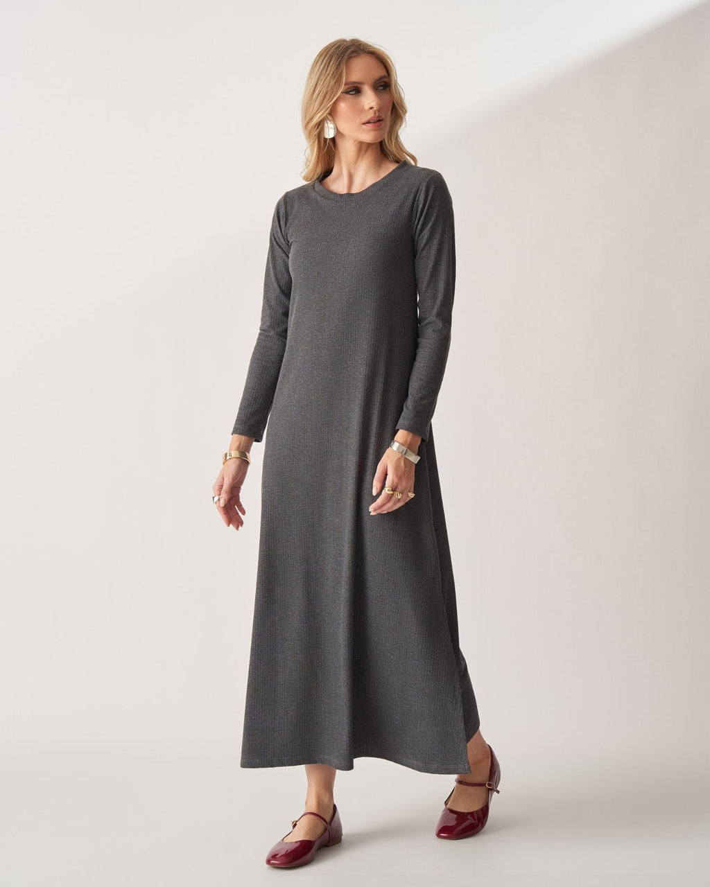Vestido Longo Canelado