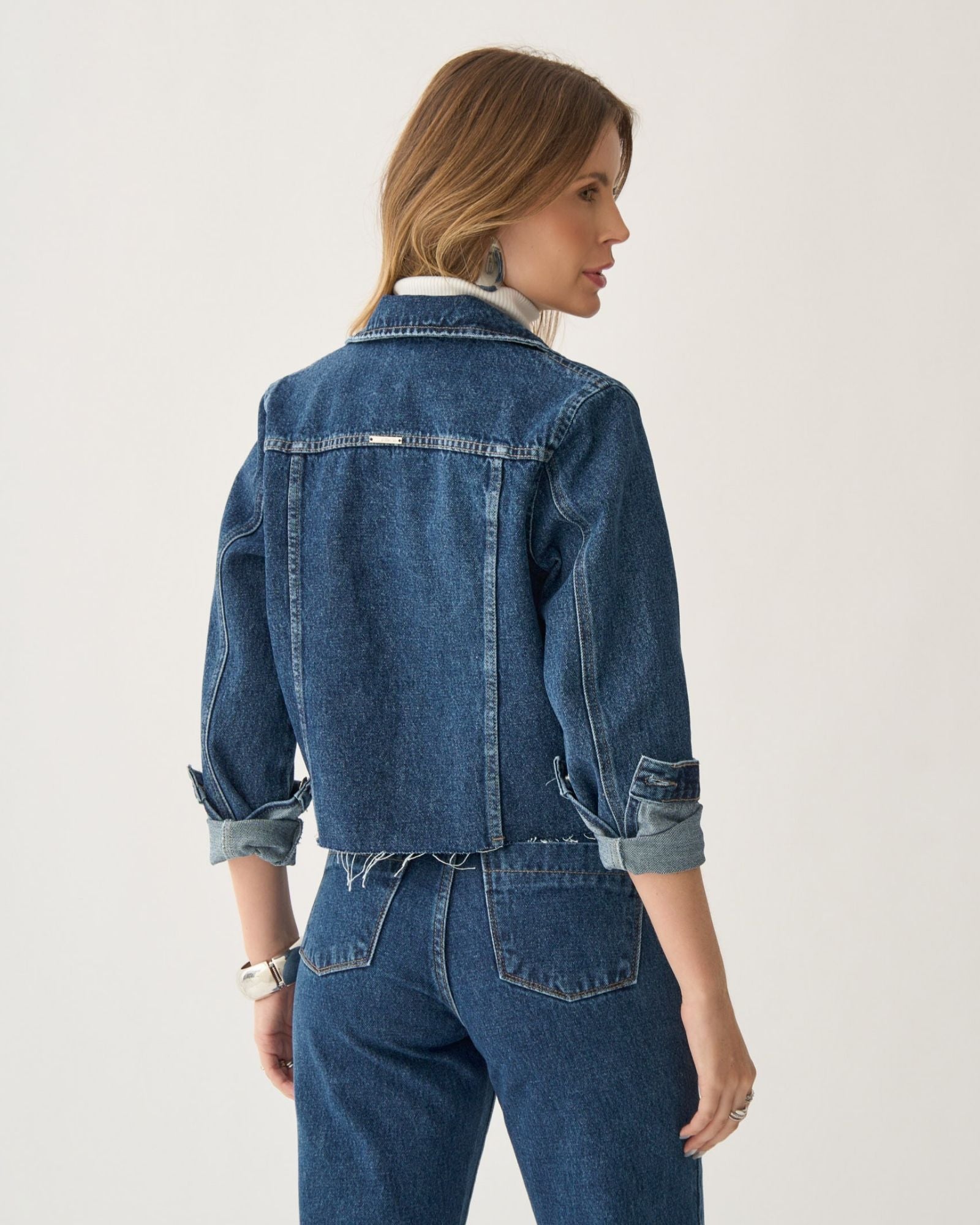 Jaqueta Jeans Cropped