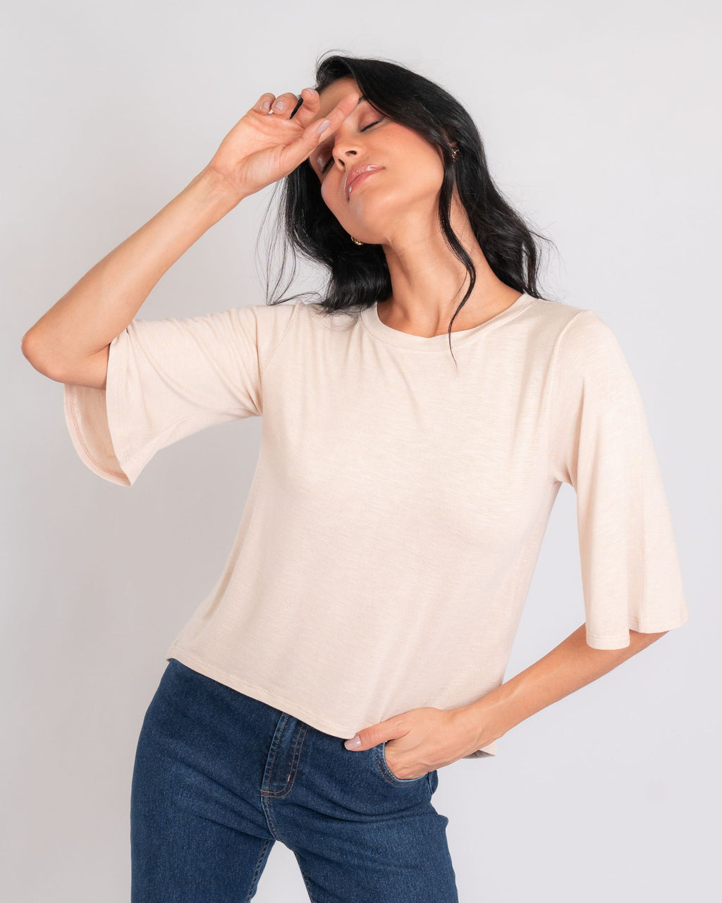 Blusa Mullet Manga 3/4