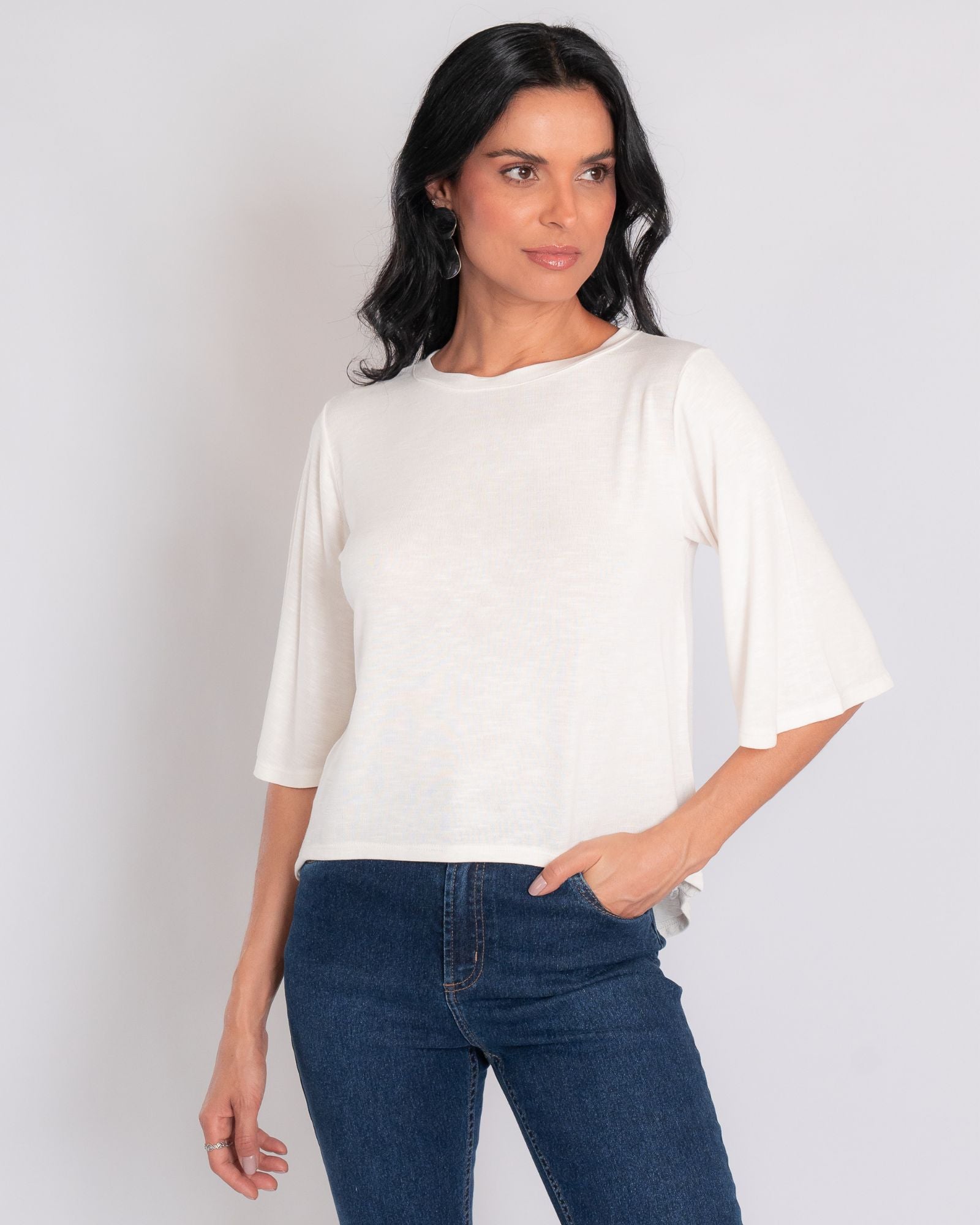 Blusa Mullet Manga 3/4